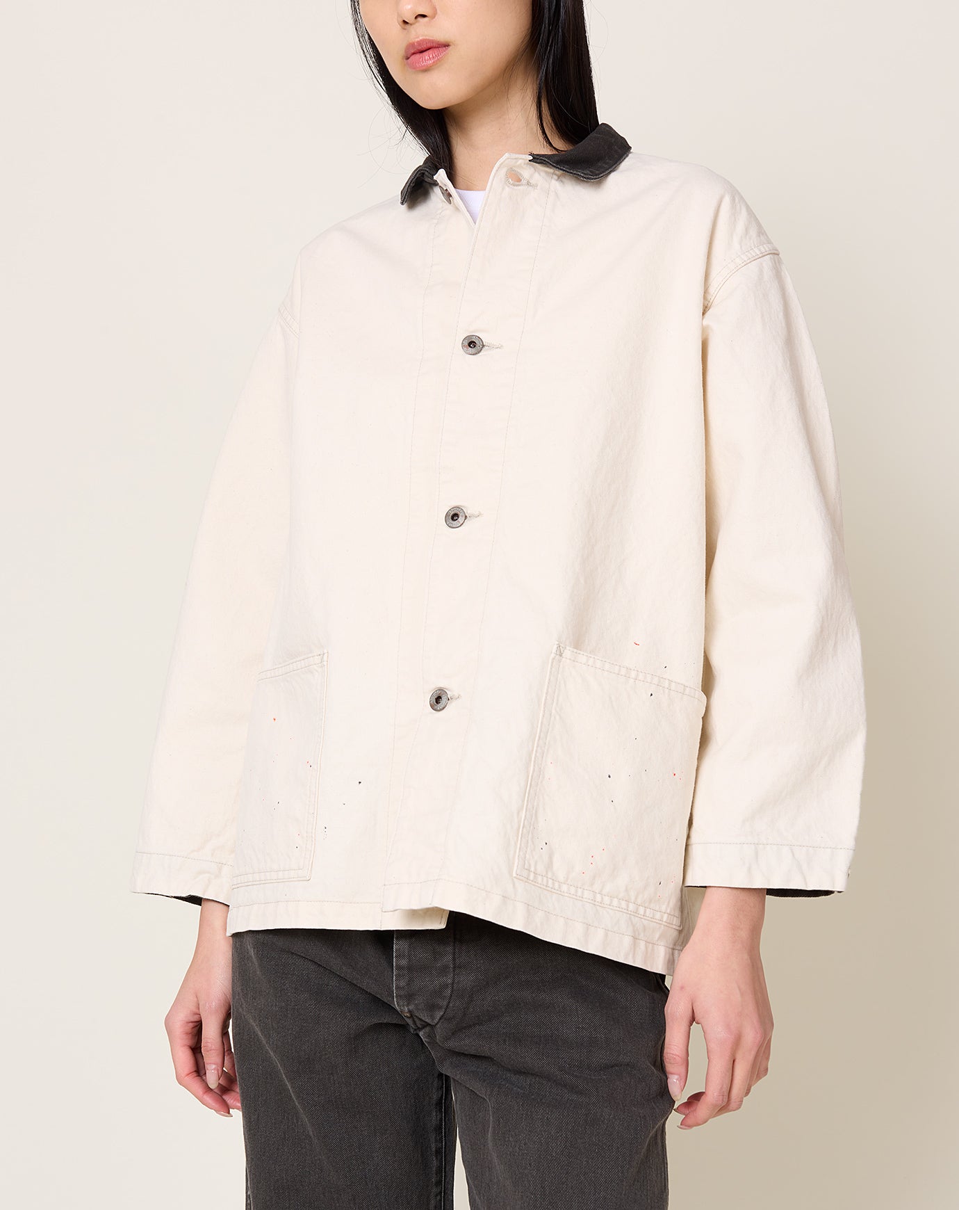 Chimala Ivory Twill Engineer Jacket in Splatter