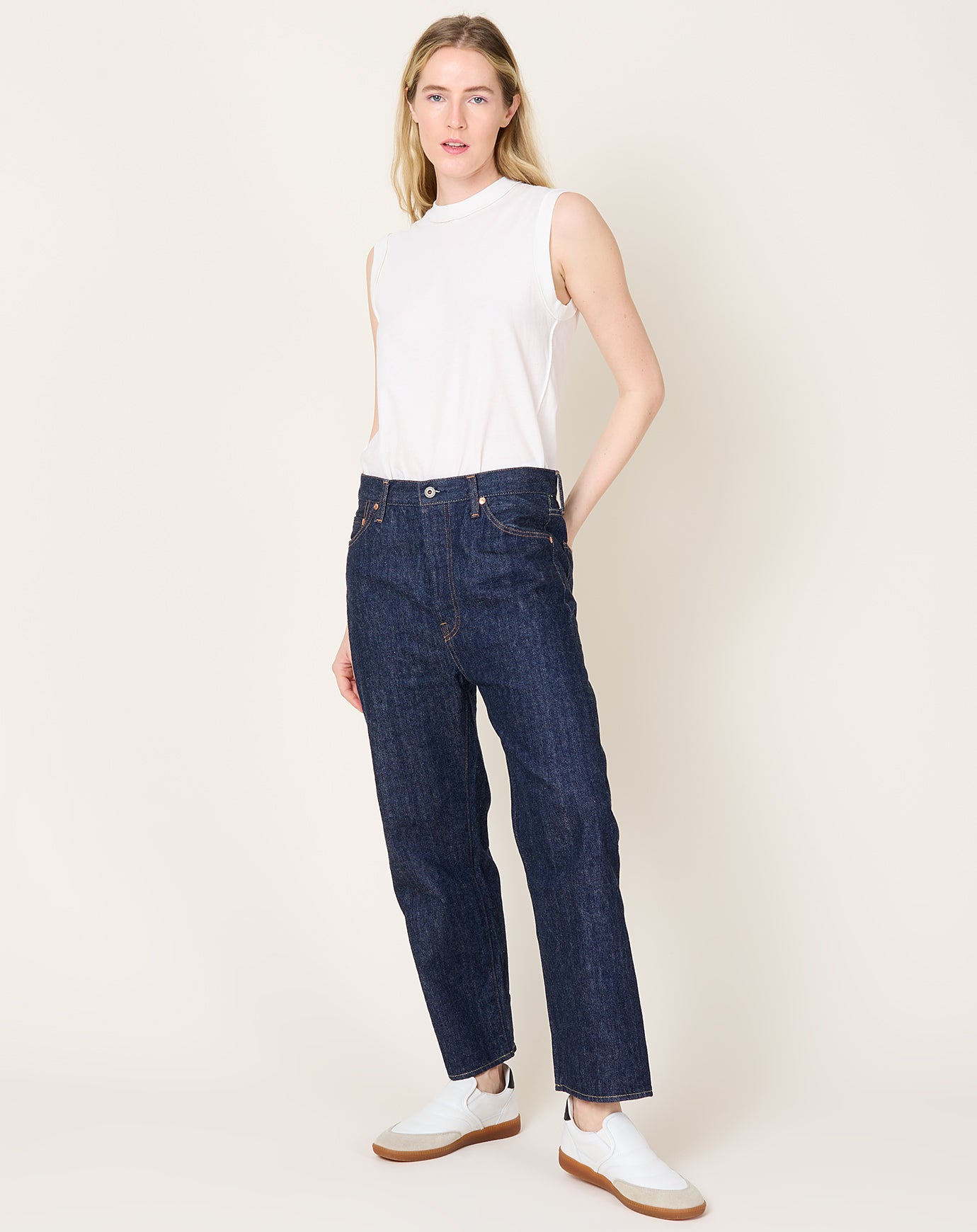 Chimala Selvedge Denim Wide Taper Cut in Rinse