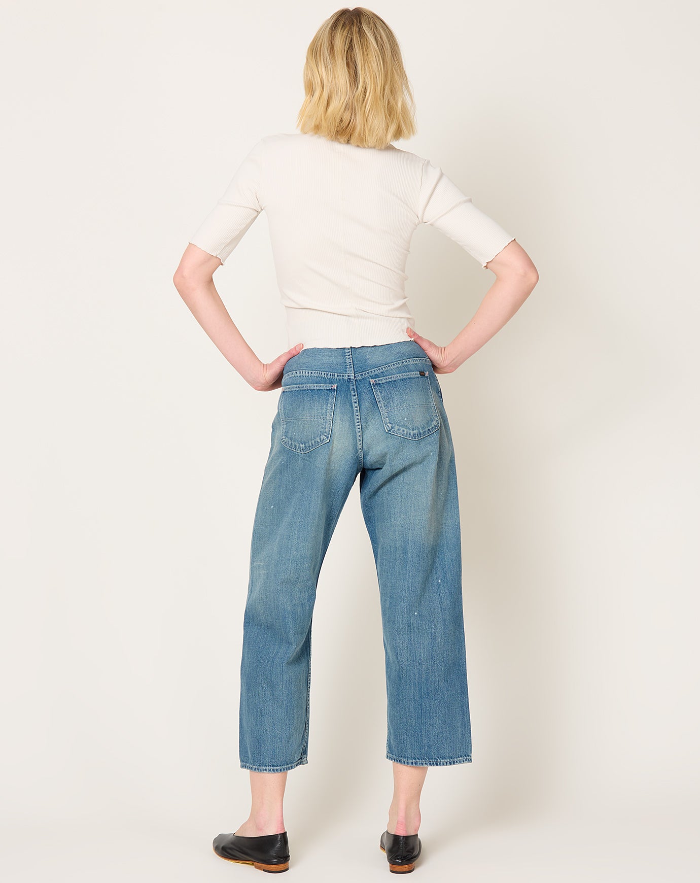 Chimala Selvedge Denim Ranch Pants in Work Light Blue
