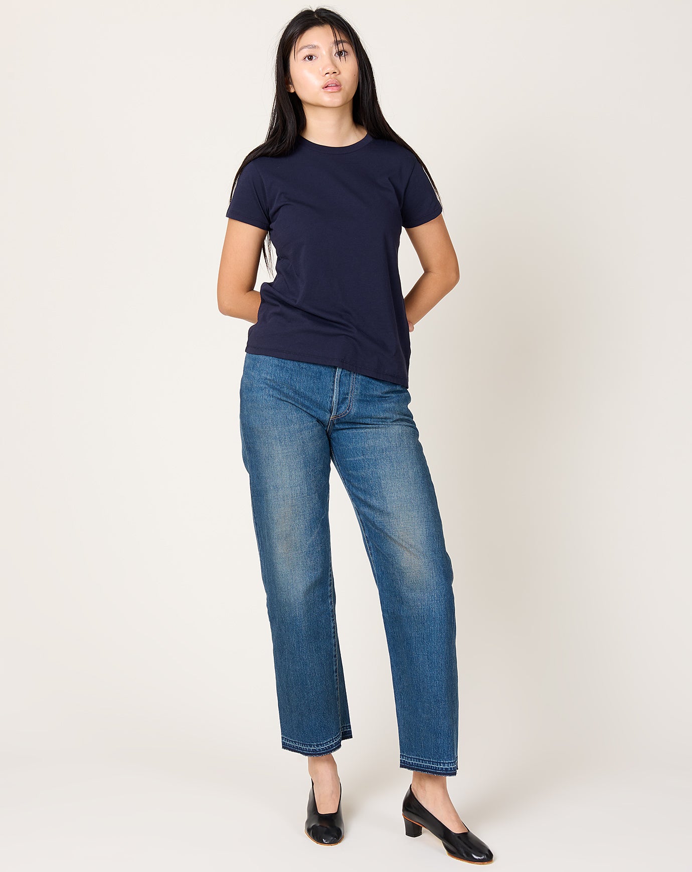 Chimala Selvedge Denim Monroe Cut in Dark Distress