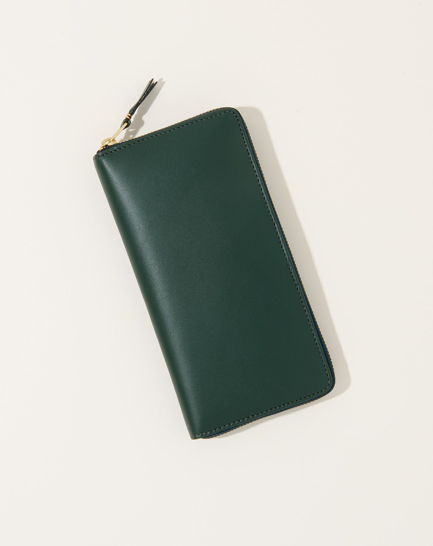 Comme des Garçons  Leather Wallet Classic Line in Bottle Green