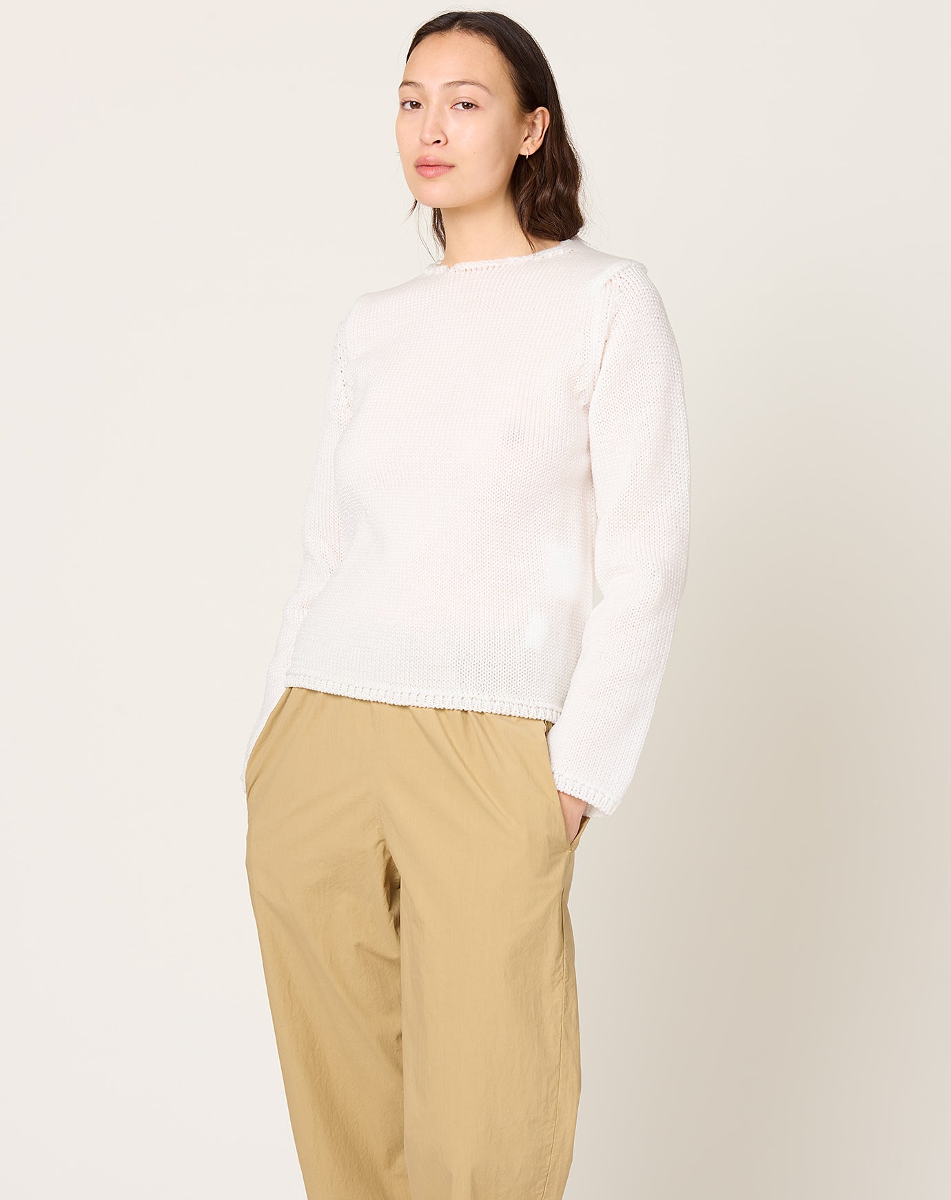 Comme des Garçons Comme des Garçons Open Knit Nylon Crewneck in White