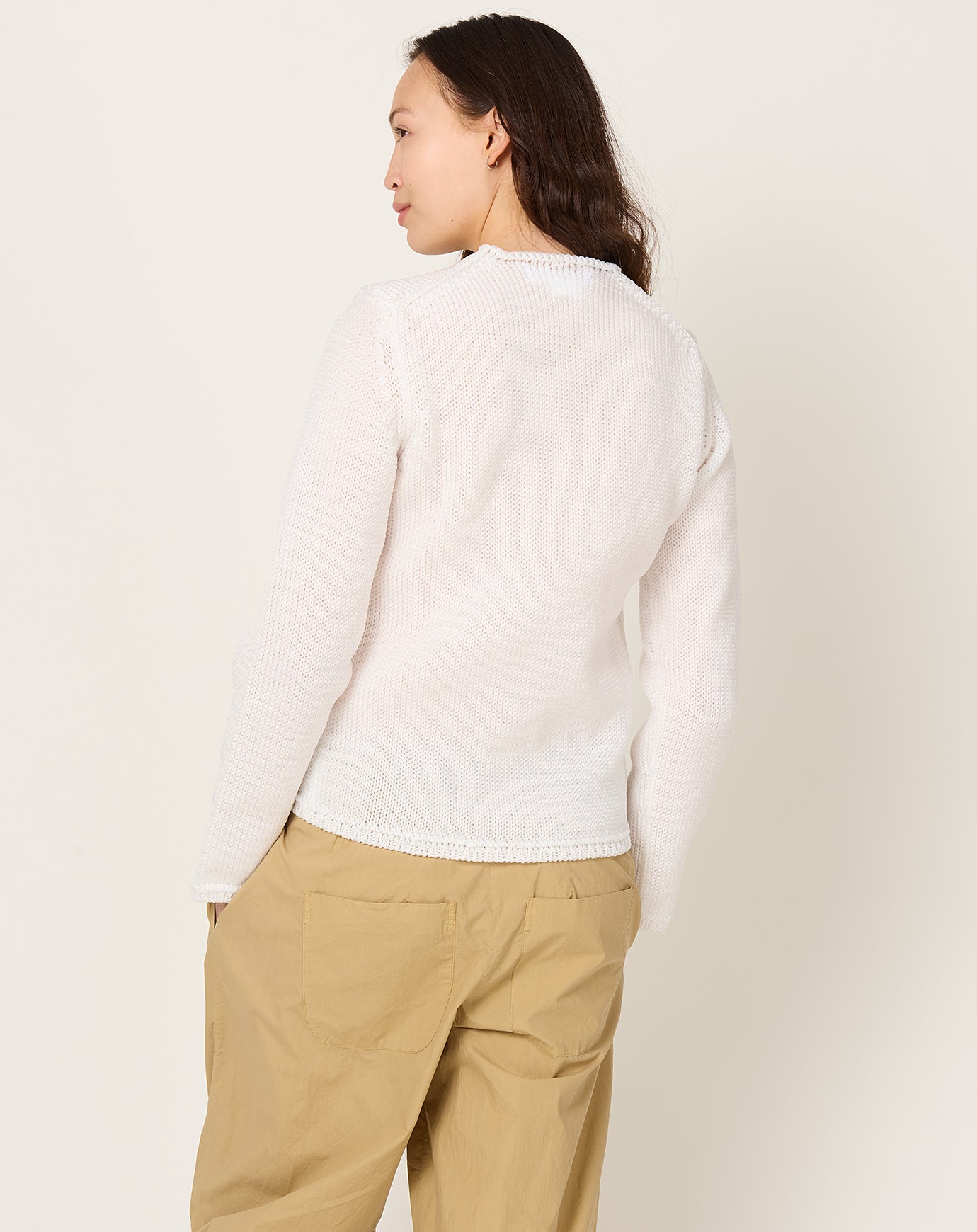 Comme des Garçons Comme des Garçons Open Knit Nylon Crewneck in White