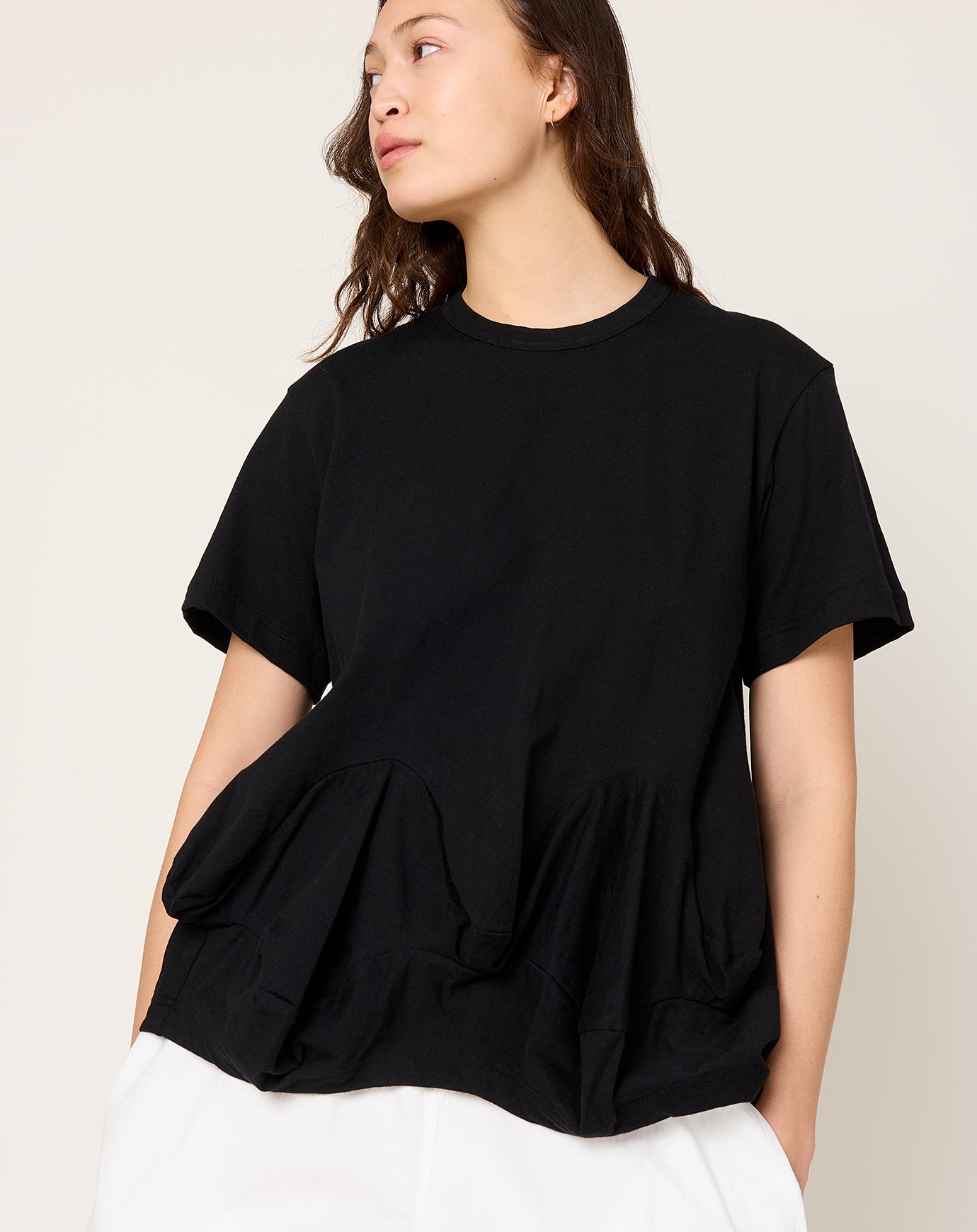 Comme des Garçons Comme des Garçons Bubble Hem T-Shirt in Black