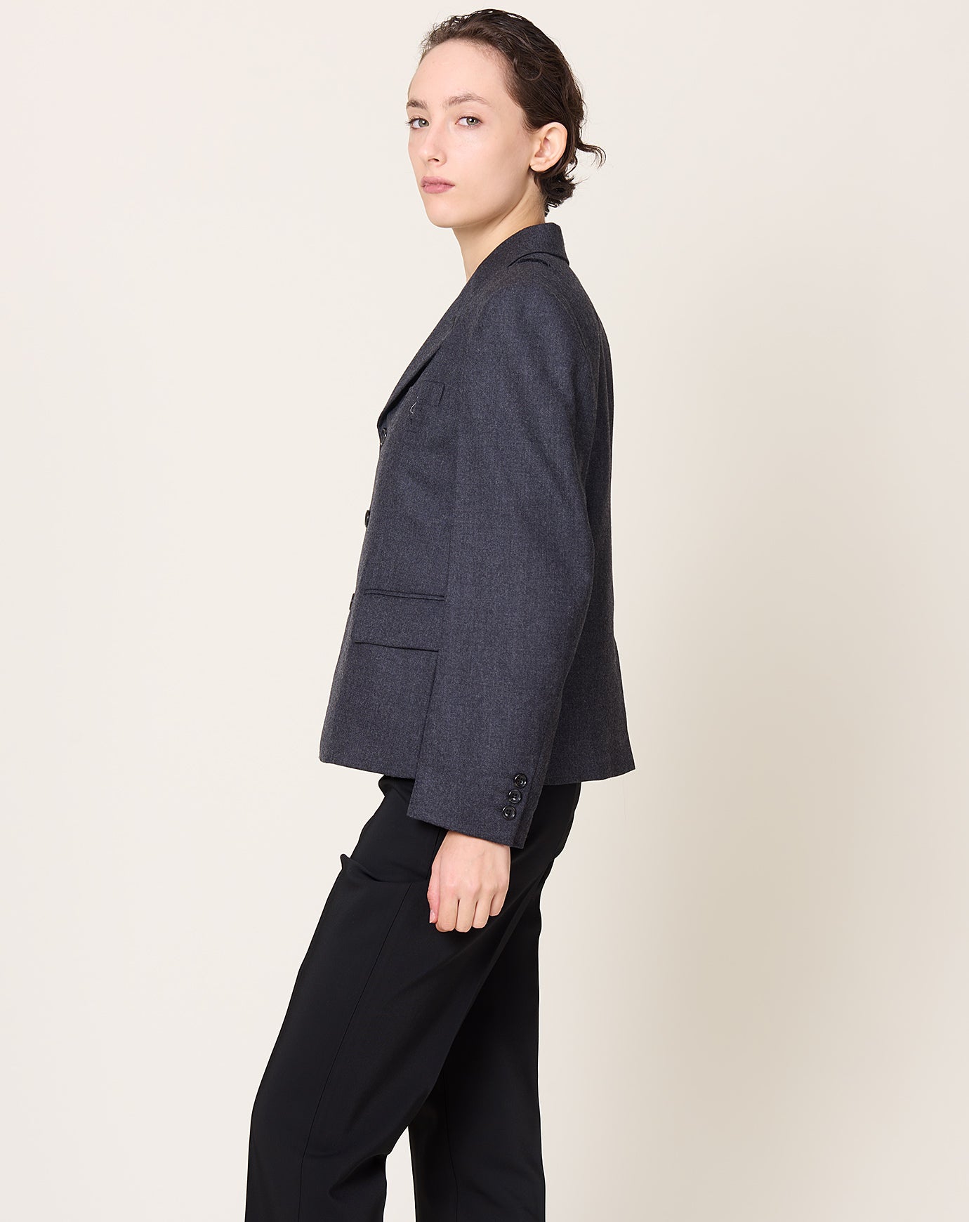 Comme des Garçons Comme des Garçons Peplum Overshirt in Black