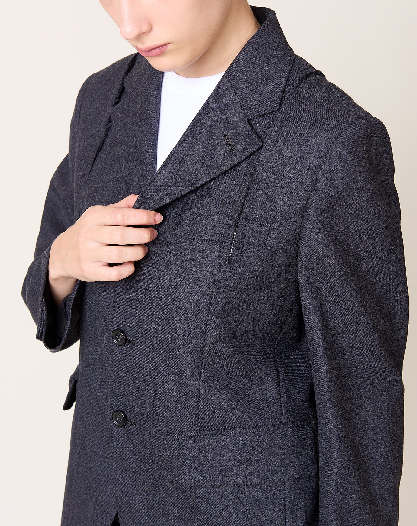 Comme des Garçons Comme des Garçons Peplum Overshirt in Black