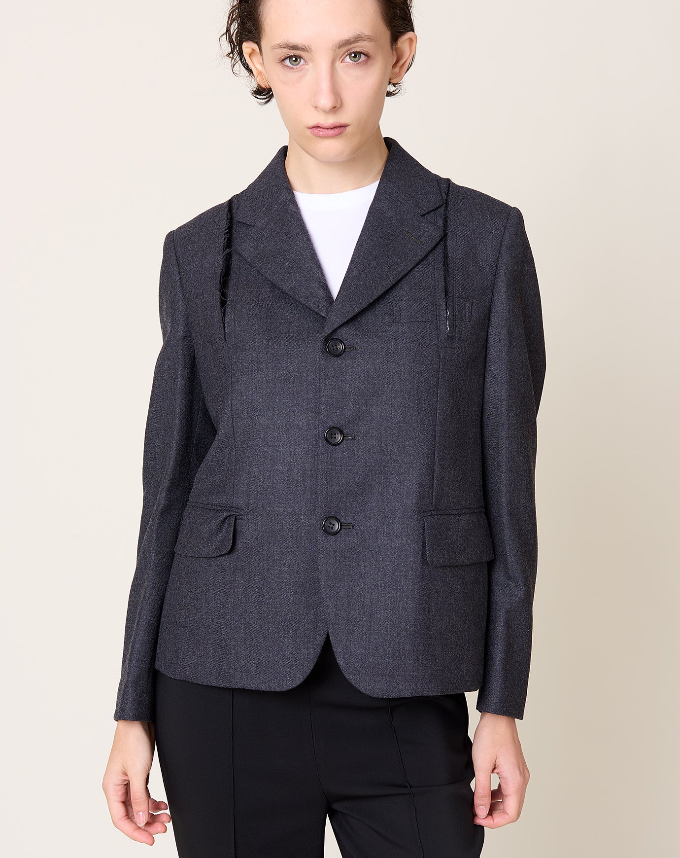 Comme des Garçons Comme des Garçons Peplum Overshirt in Black