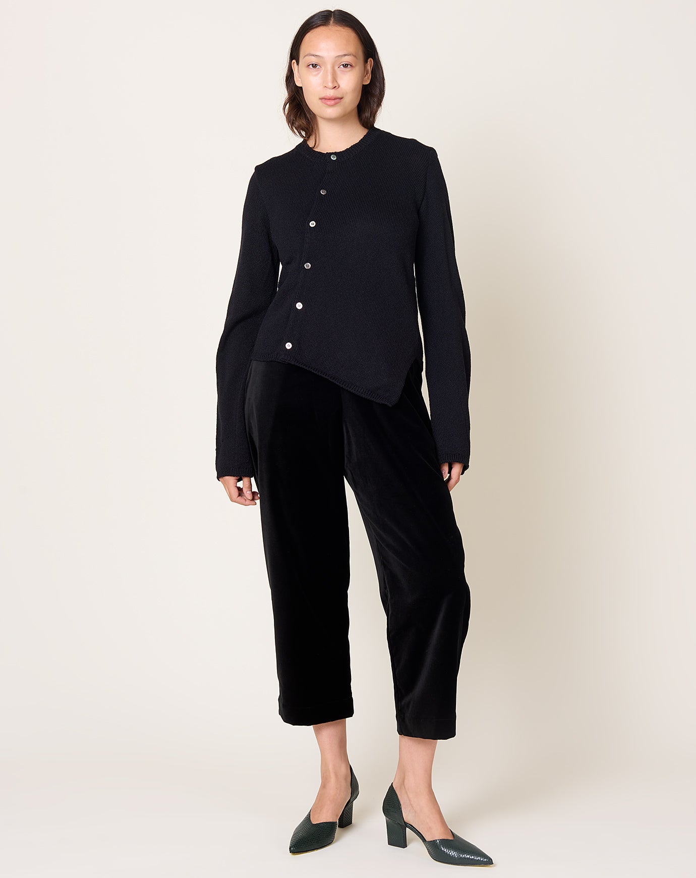 Comme des Garçons Comme des Garçons Askew Cardigan in Black