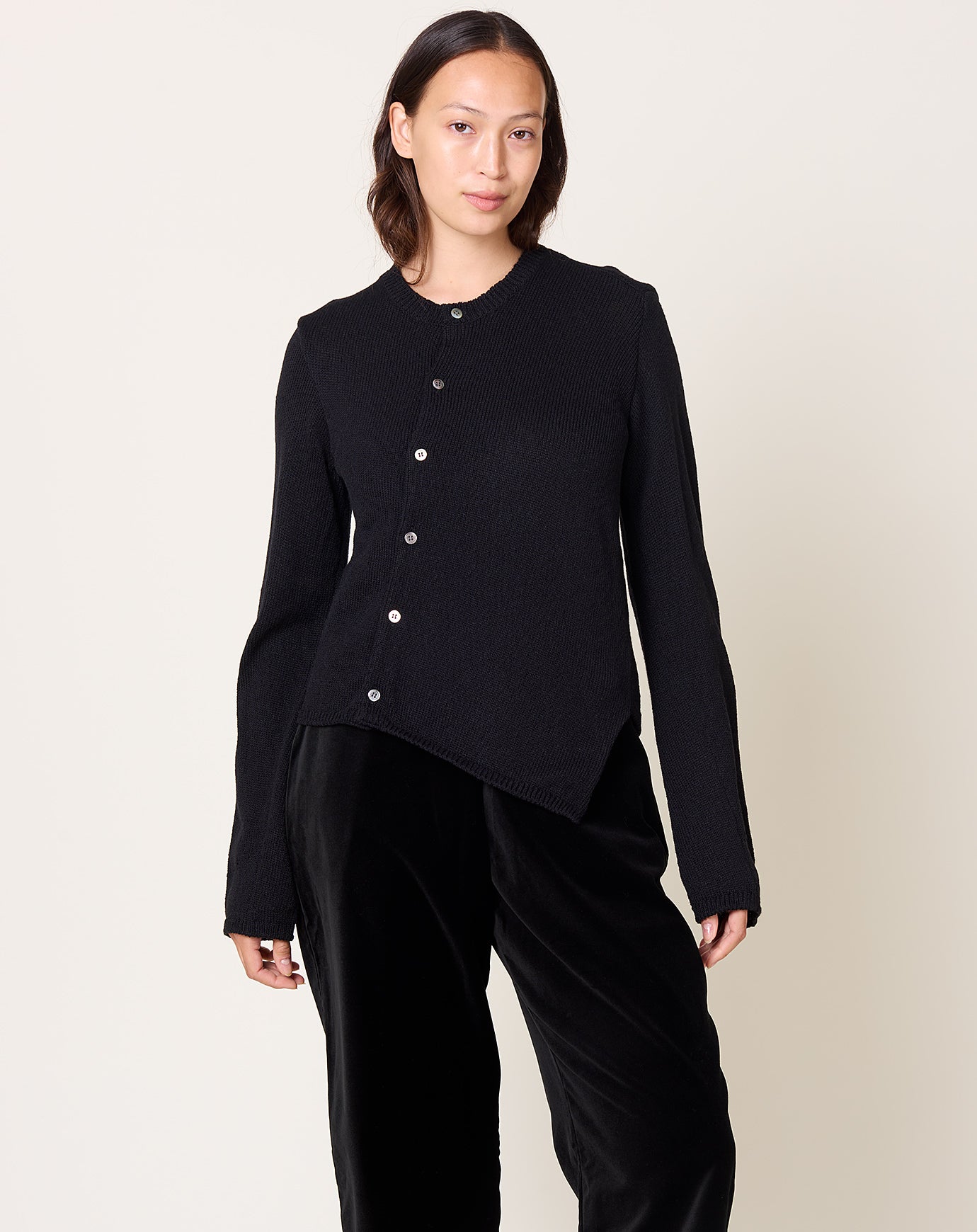 Comme des Garçons Comme des Garçons Askew Cardigan in Black
