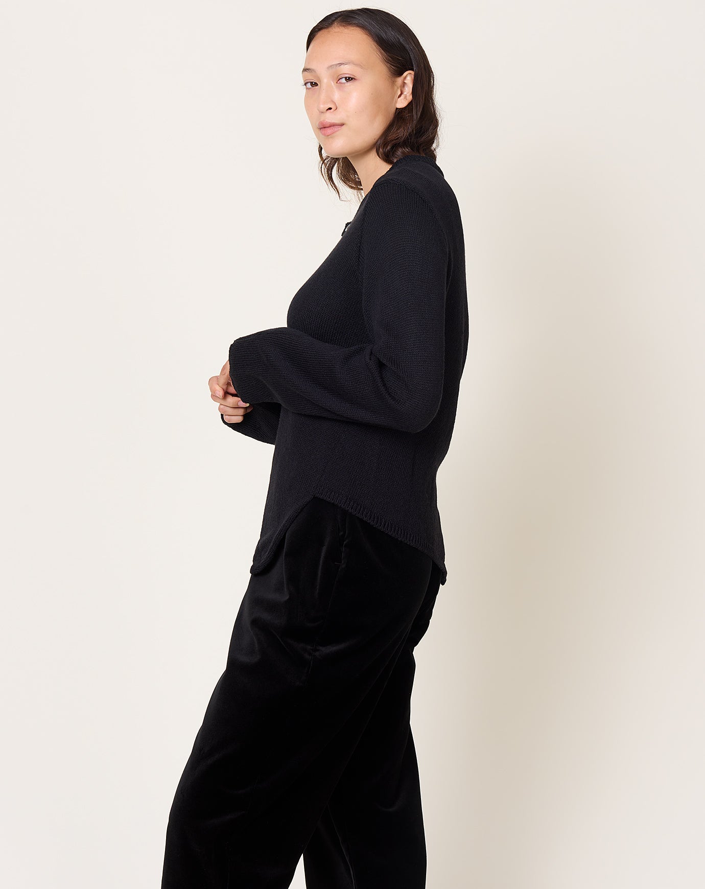 CComme des Garçons Comme des Garçons Askew Cardigan in Black