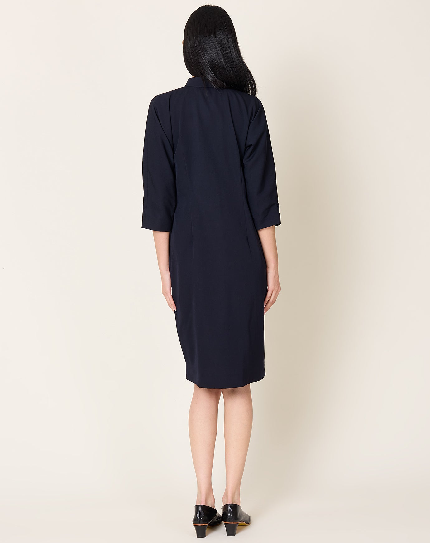 Comme des Garçons Comme des Garçons Mandarin Collar Dress in Navy