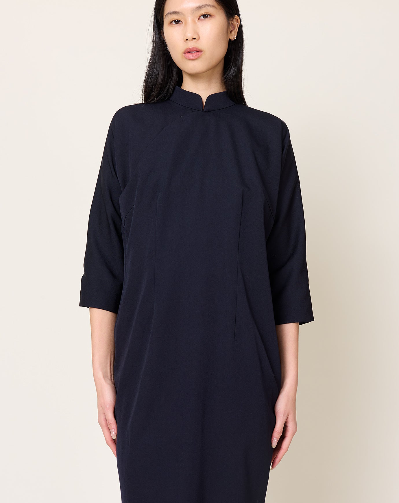 Comme des Garçons Comme des Garçons Mandarin Collar Dress in Navy