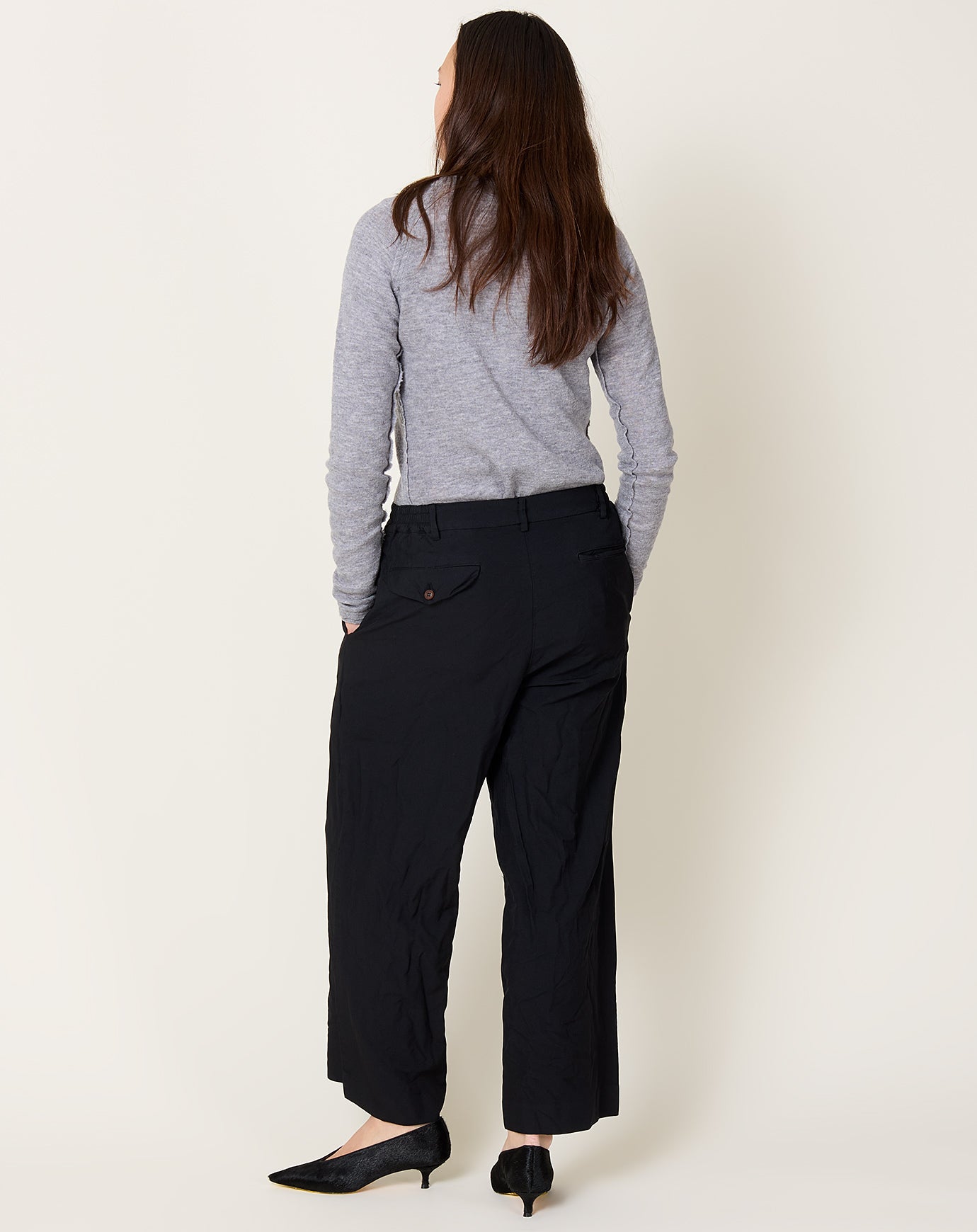 Comme des Garçons Comme des Garçons Crinkle Oxford Pant in Black