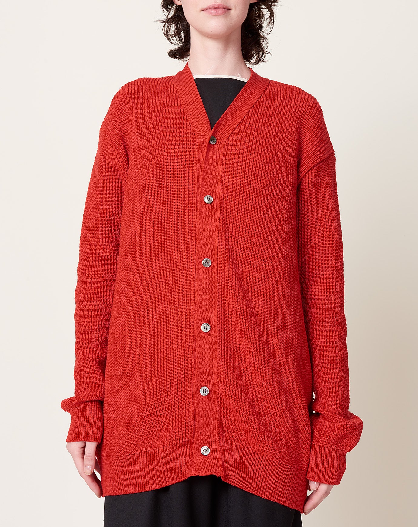 Comme des Garçons Comme des Garçons Shaker Cardigan in Red