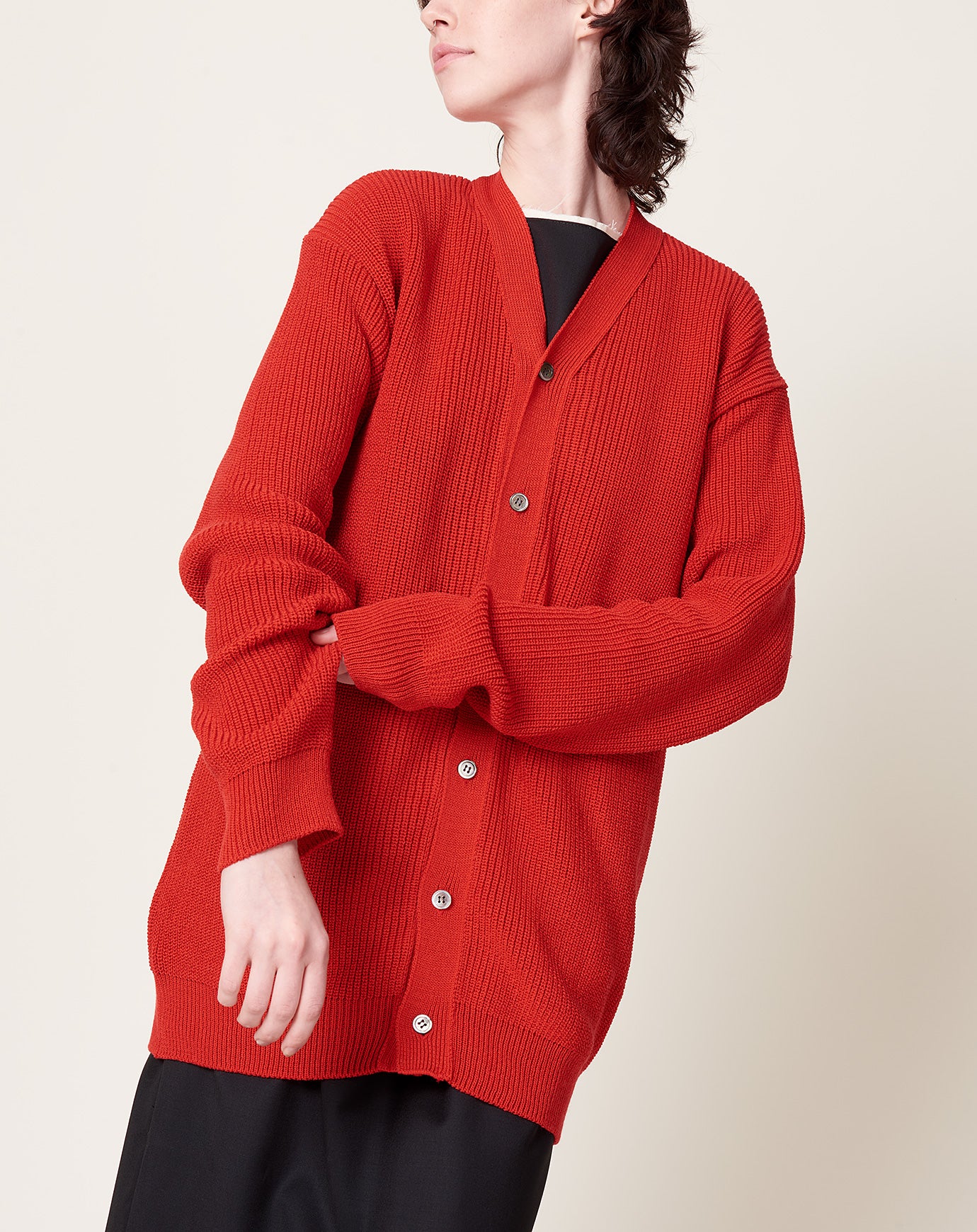 Comme des Garçons Comme des Garçons Shaker Cardigan in Red