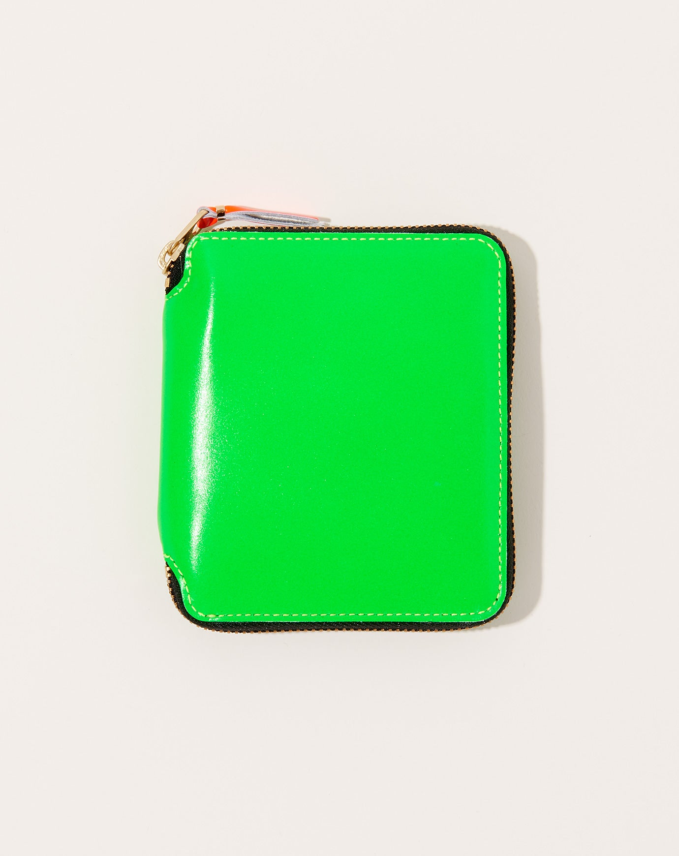 Comme des Garçons  Super Fluo Full Zip Around Wallet in Green