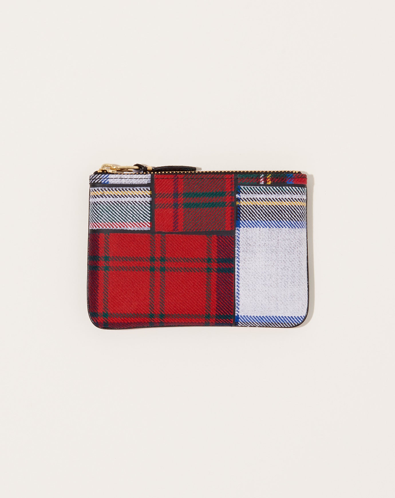 Comme des Garçons  Tartan Patchwork Pouch in Red