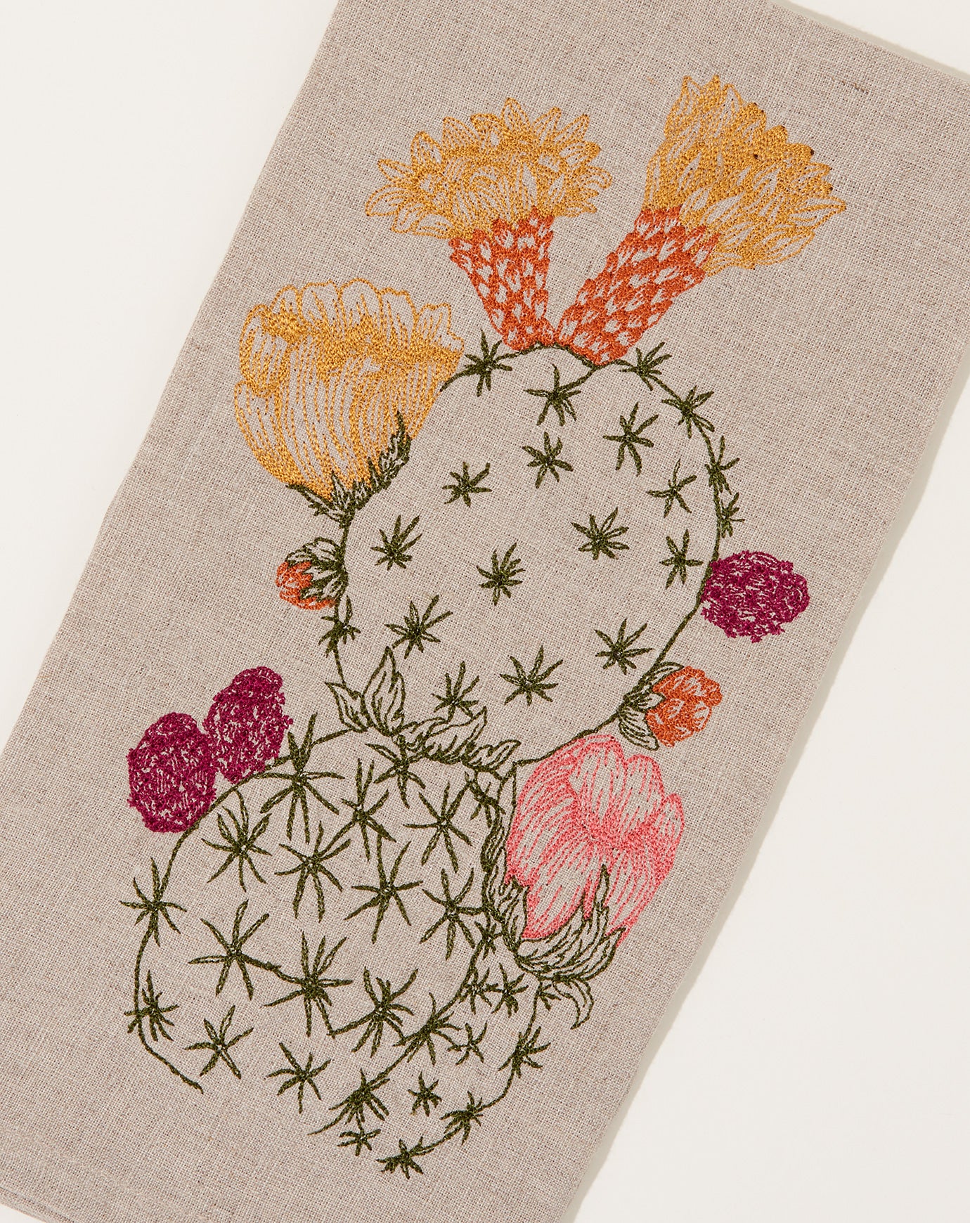 Coral & Tusk Prickly Pear Cactus Bloom Tea Towel