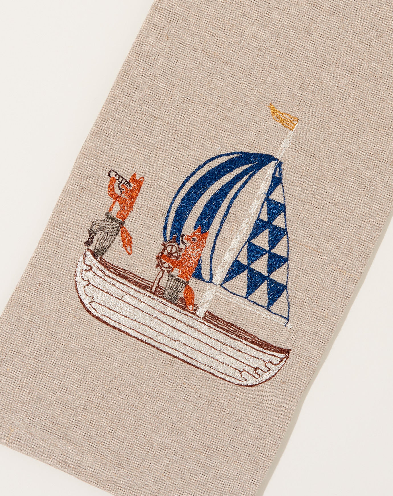 Coral & Tusk Sailing Foxes Tea Towel