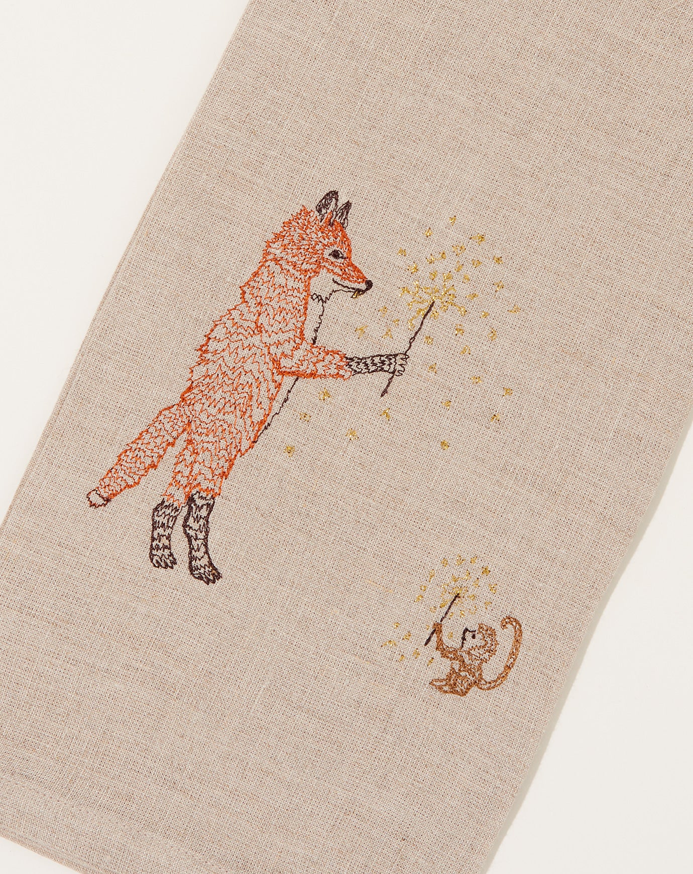 Coral & Tusk Bunny with Mushrooms Tea Towel