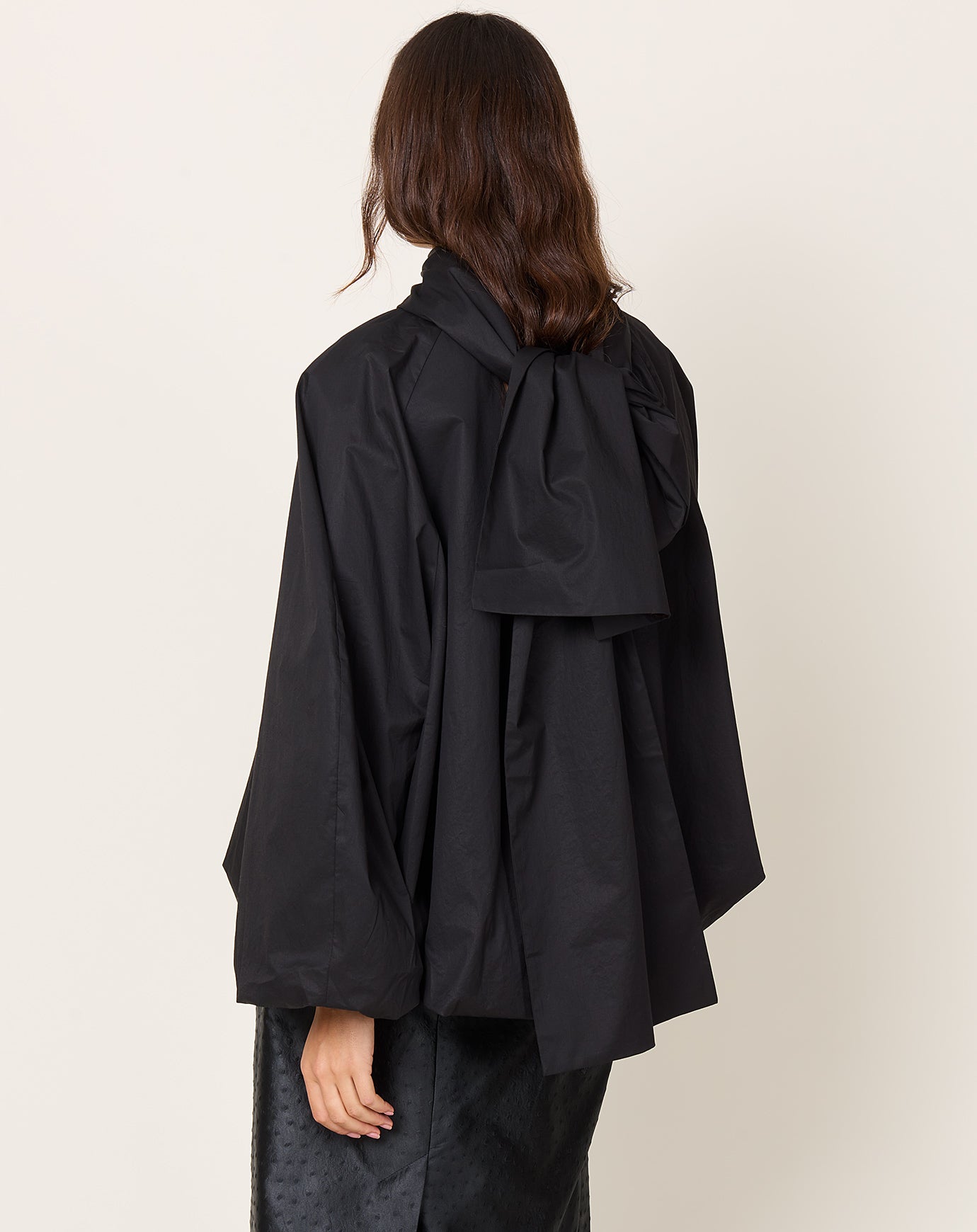 Cordera Bow Shirt in Black