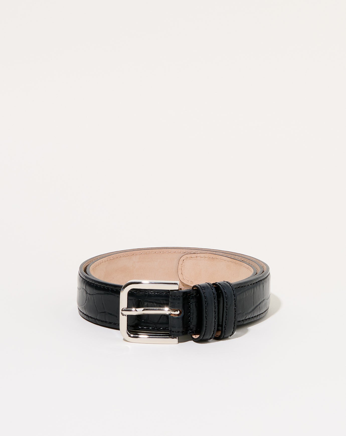 Cordera Classic Belt in Black Crocodile