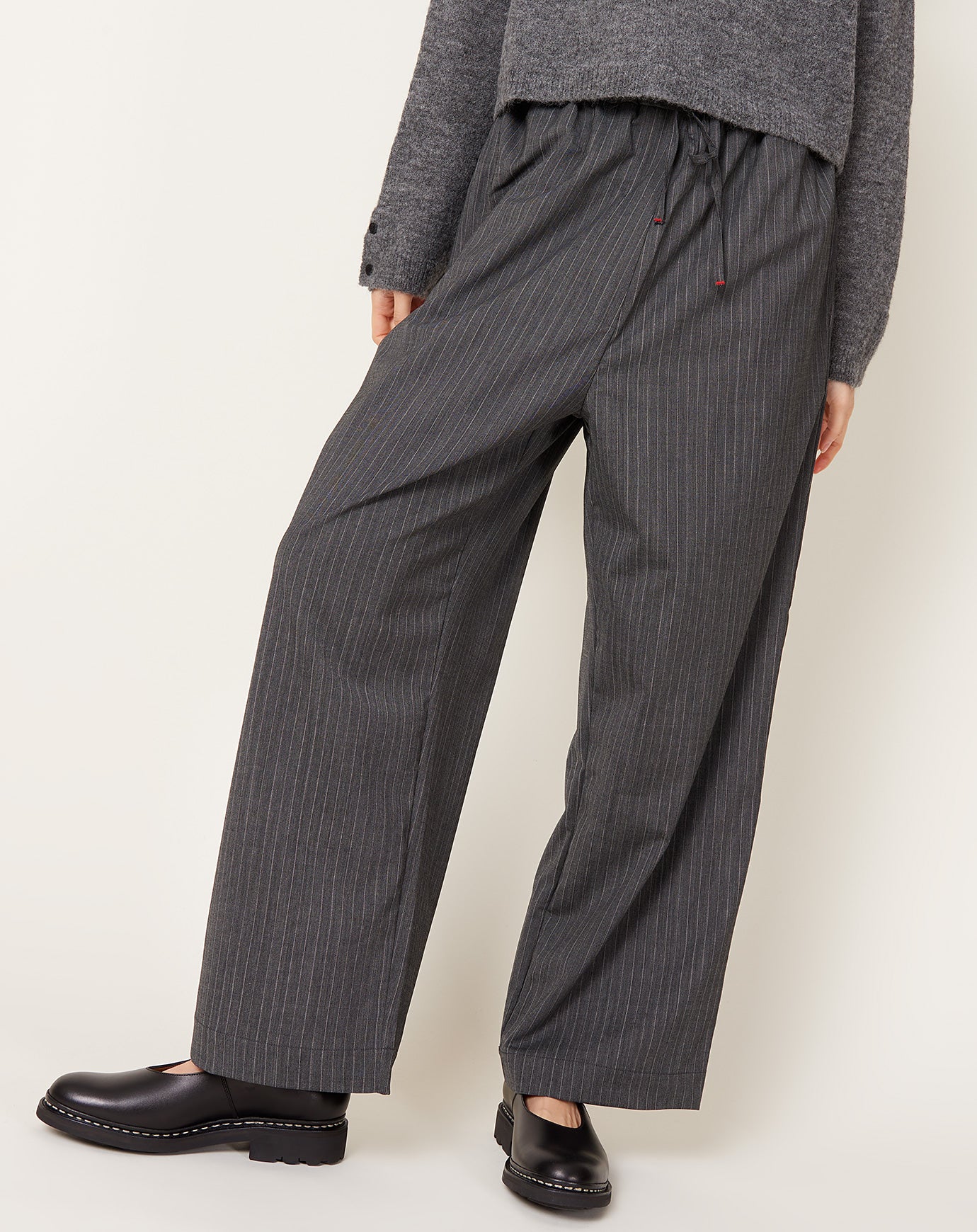 Cordera Classic Striped Pants in Grey