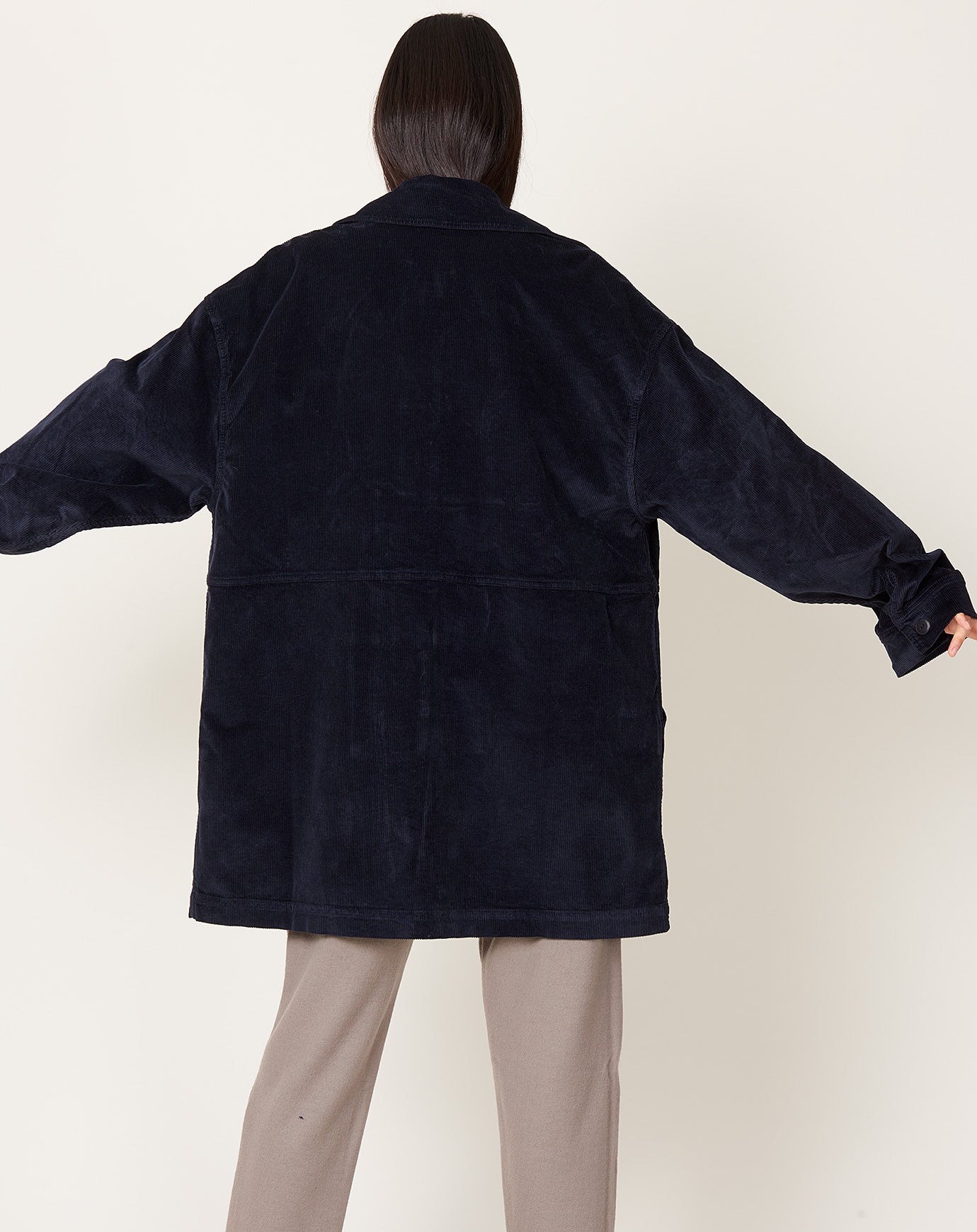 Cordera Corduroy Overshirt in Navy