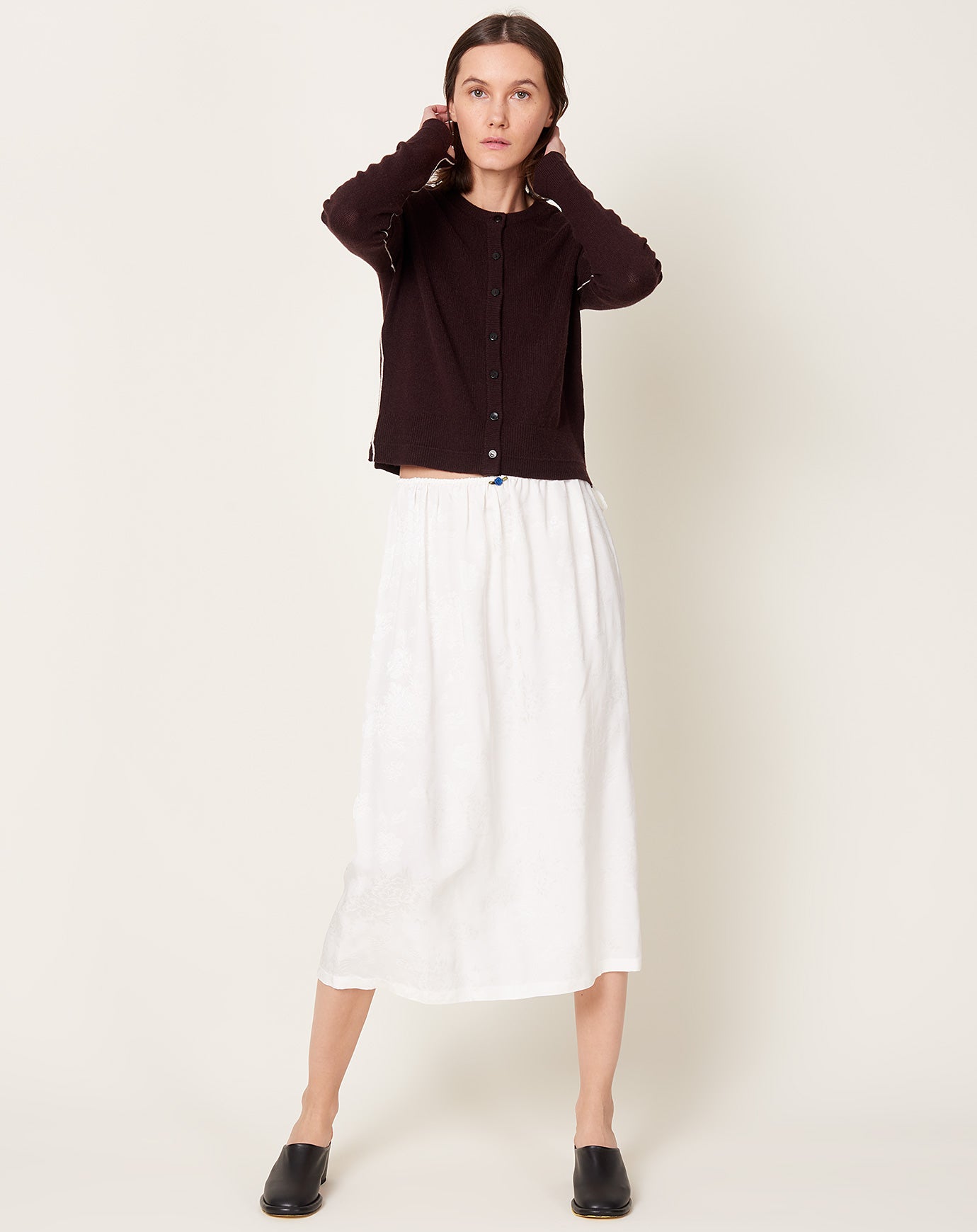 Cordera Flower Jacquard Skirt