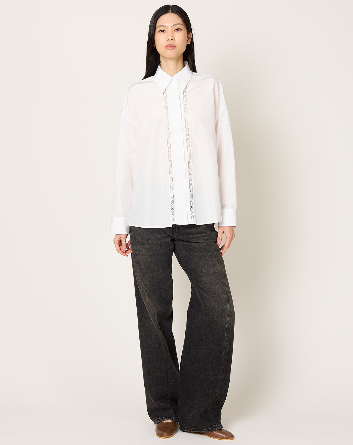 Cordera Lace Shirt in White