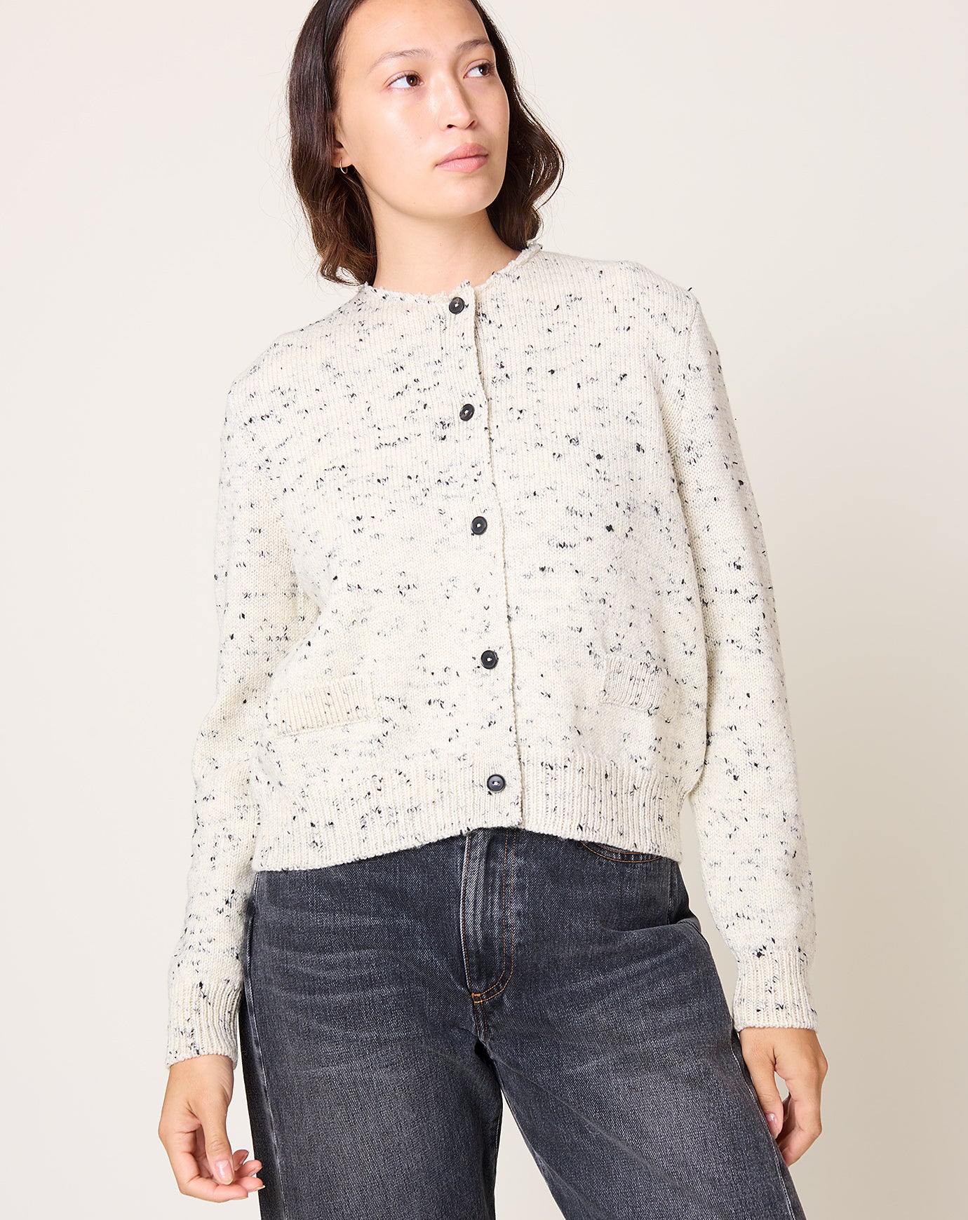 Cordera Merino Wool Flecked Cardigan