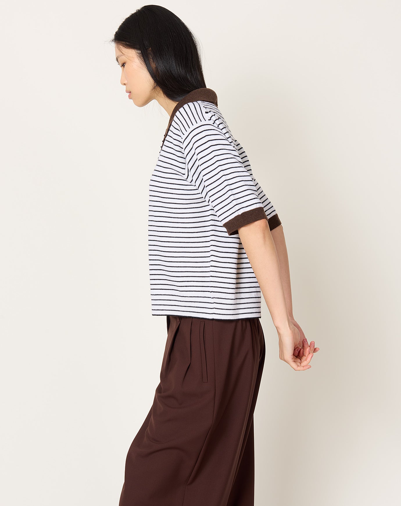 Cordera Merino Wool Striped Polo