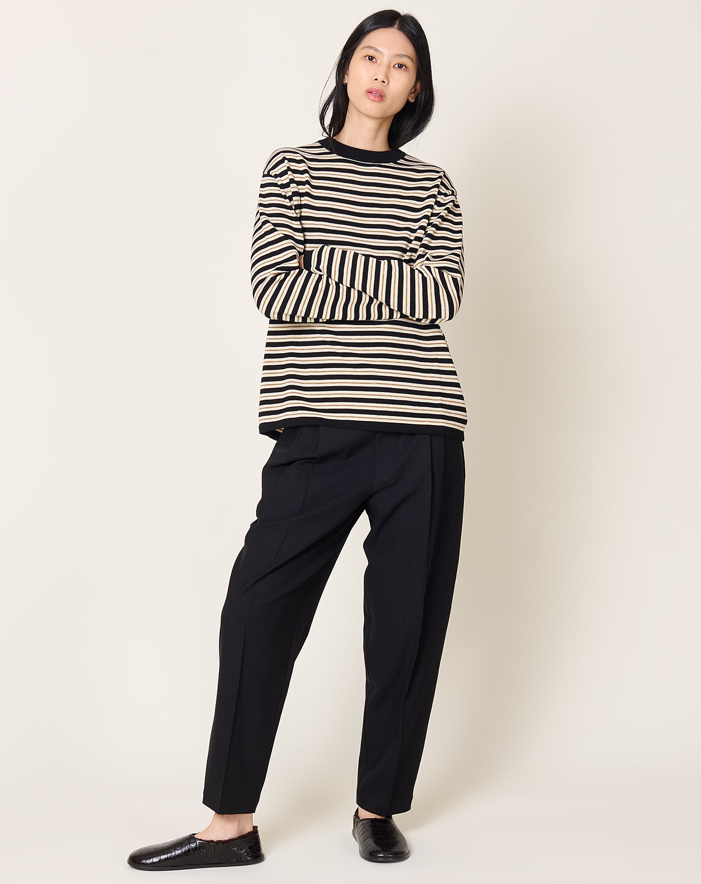 Cordera Organic Cotton Striped Long Sleeve Tee