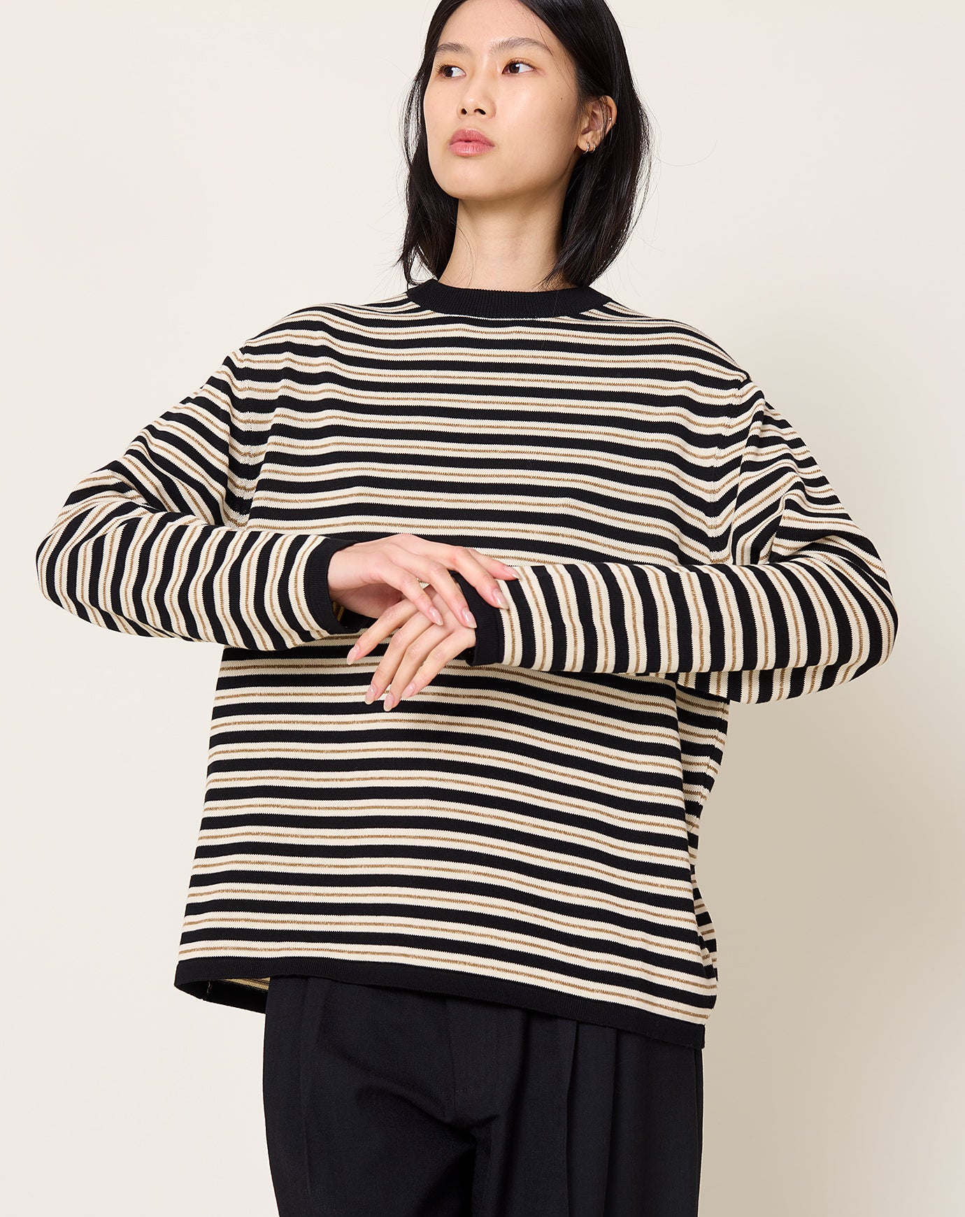 Cordera Organic Cotton Striped Long Sleeve Tee