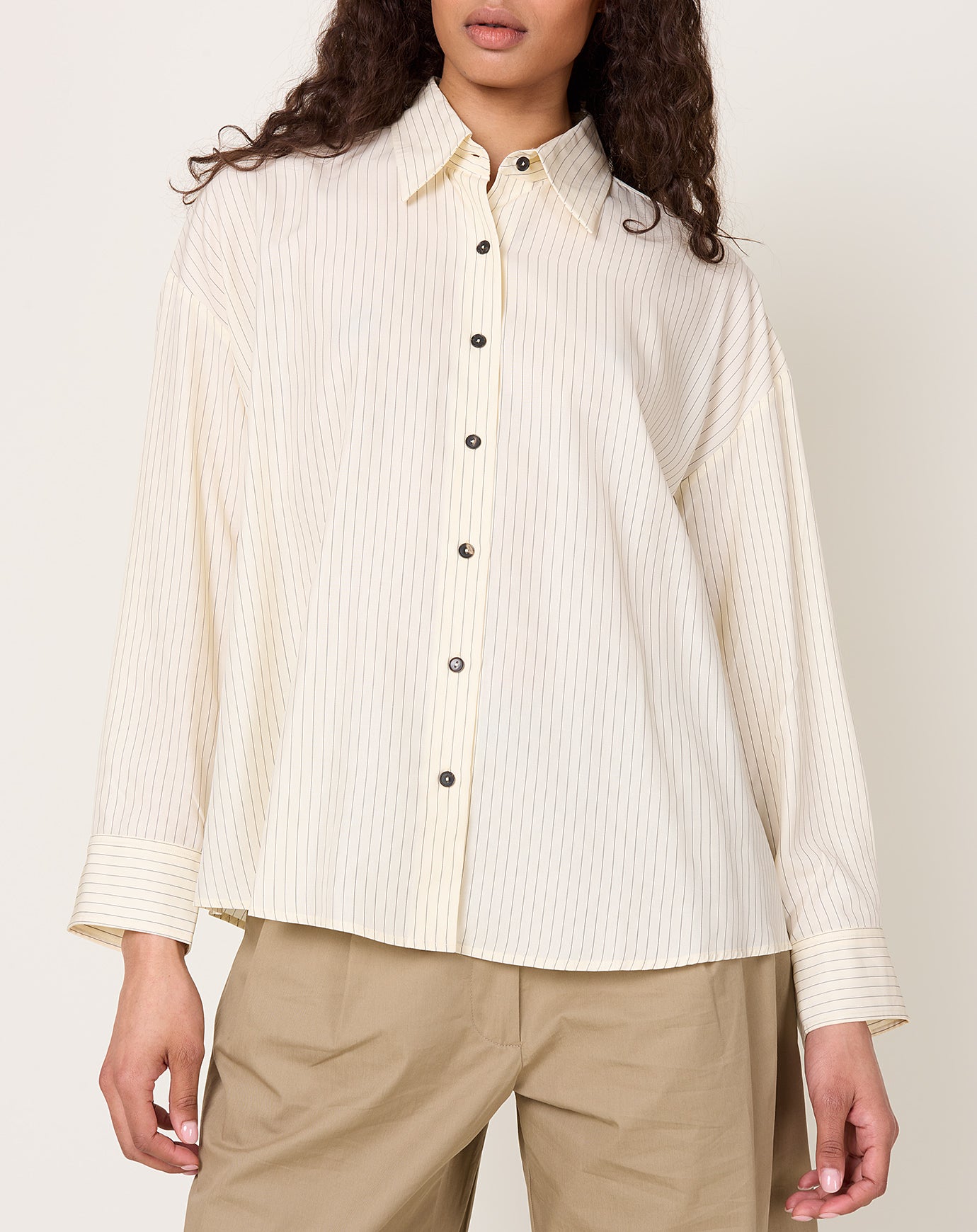 Cordera Oversized Pencil Striped Shirt