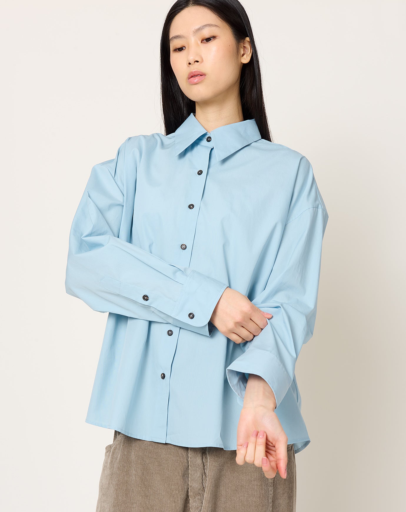 Cordera Oversized Shirt in Baby Blue