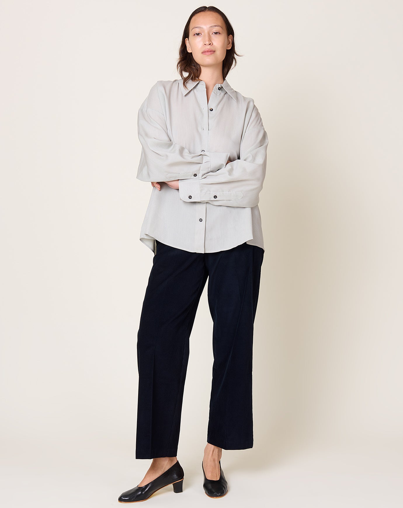 Cordera Pinstriped Oversized Shirt