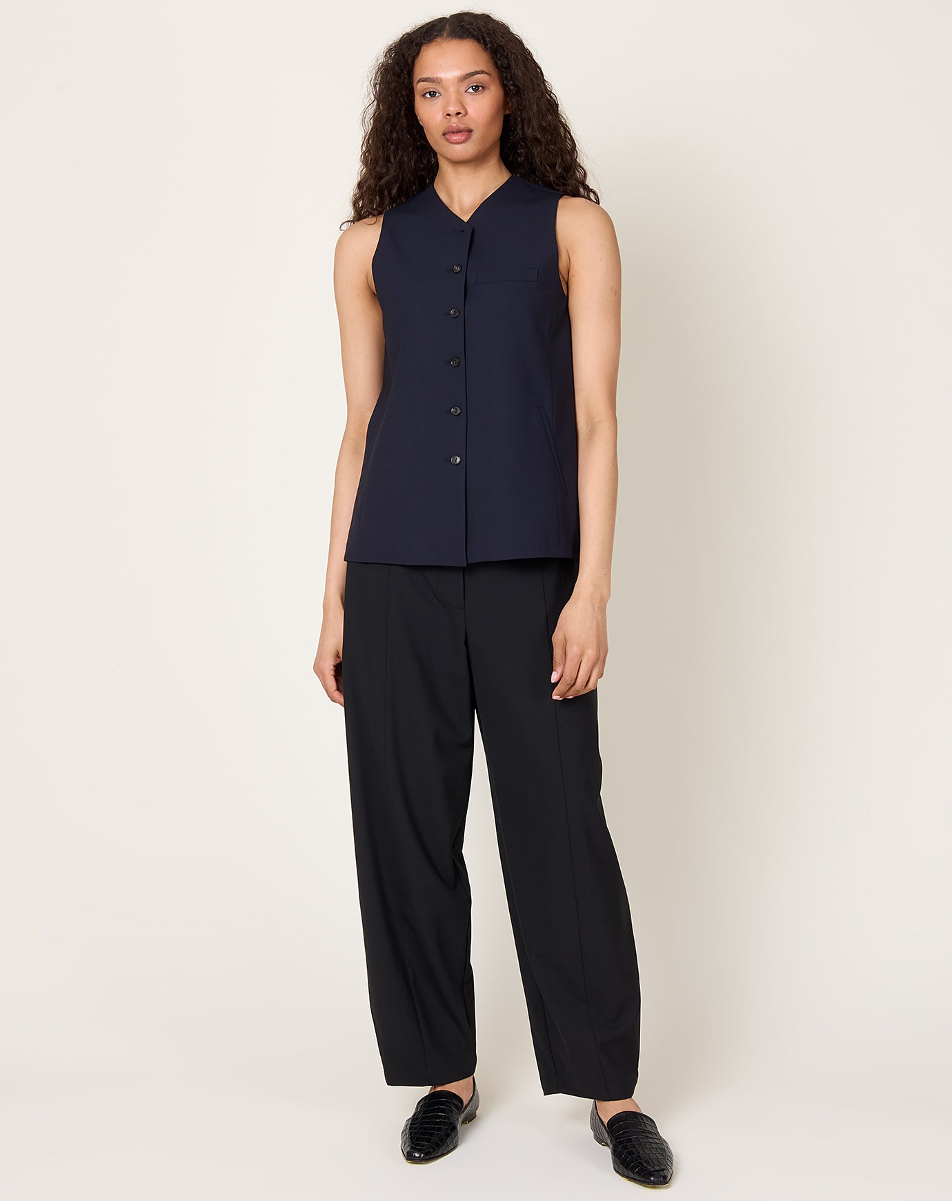 Cordera Tailored Vest in Navy
