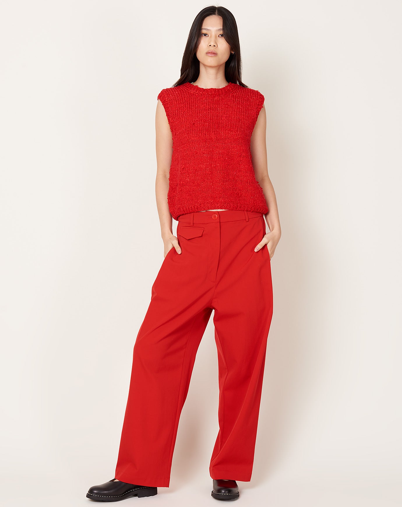 Cordera Tailoring Pocket Pants in Red