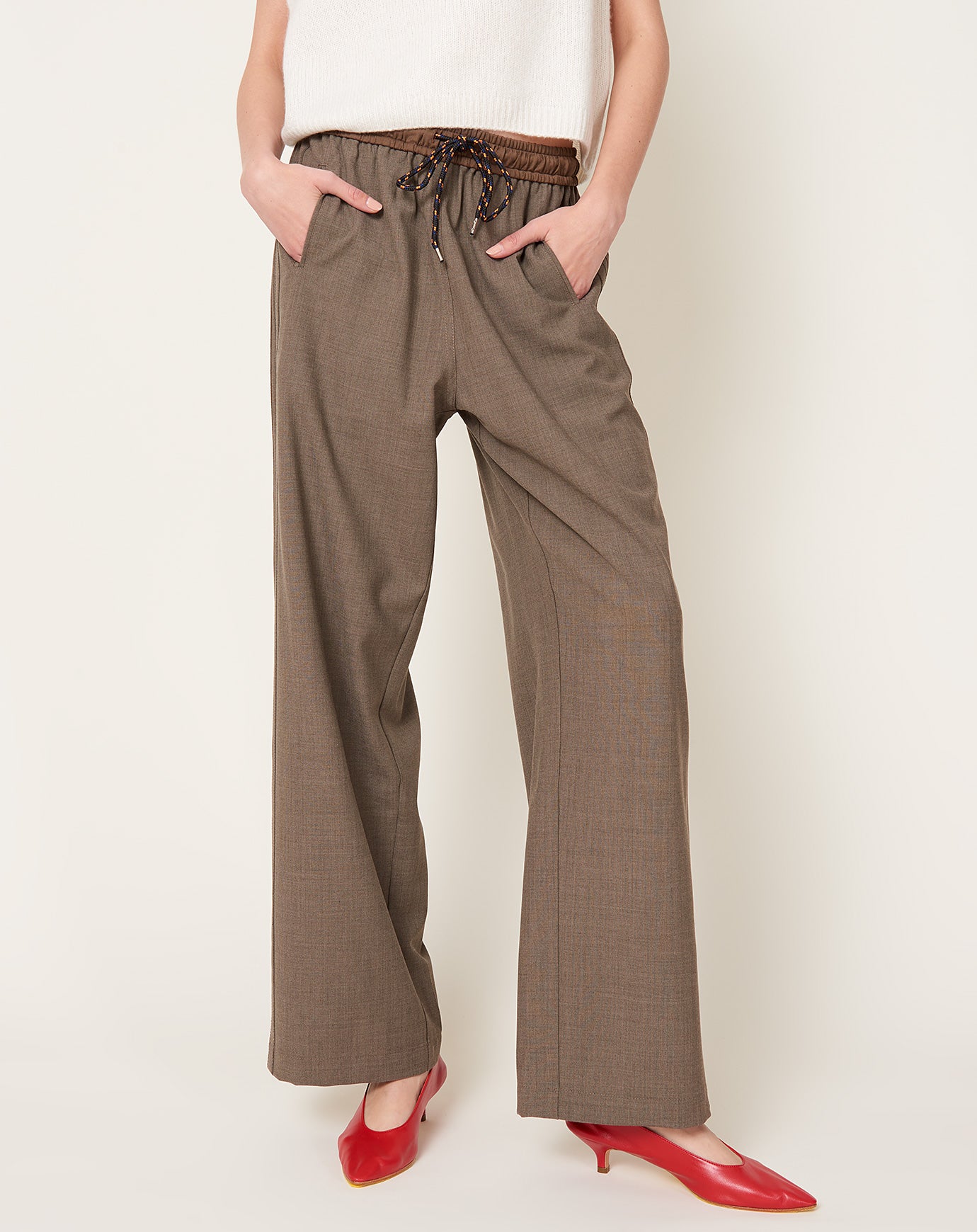 Cordera Tailoring Relaxed Pants in Taupe