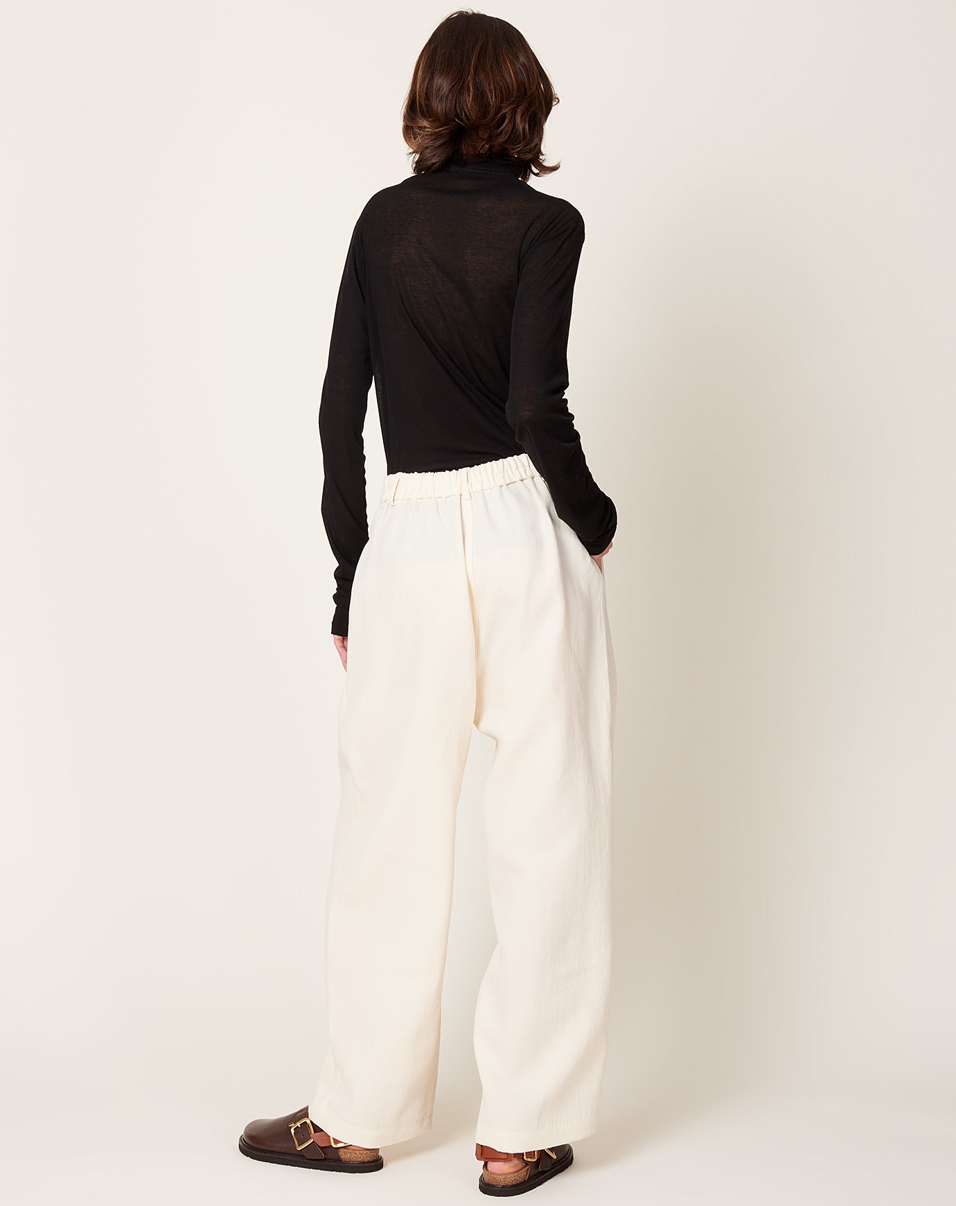 Cordera Wide Leg Pants in Gardenia