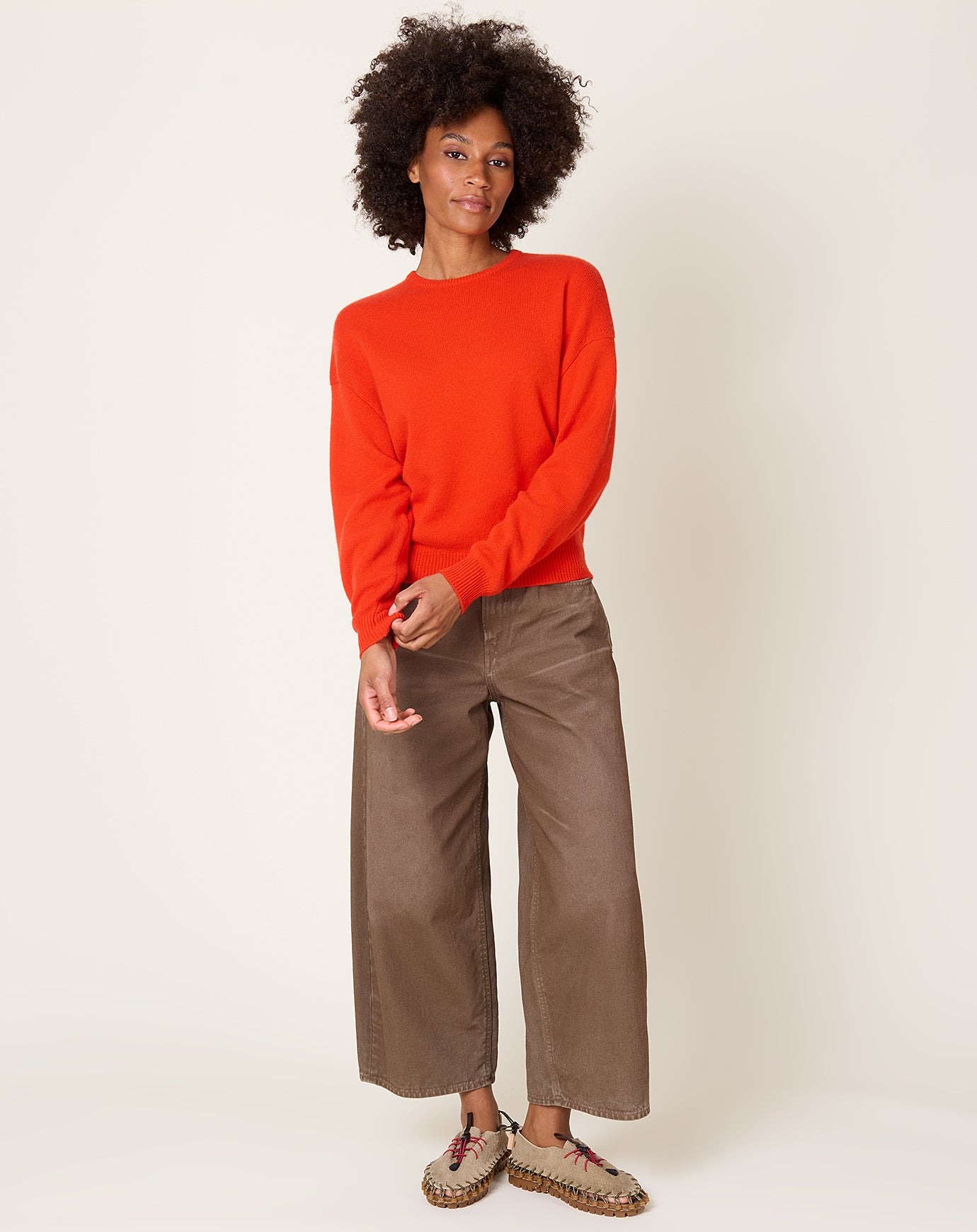 Demylee Artemis Sweater in Red Orange
