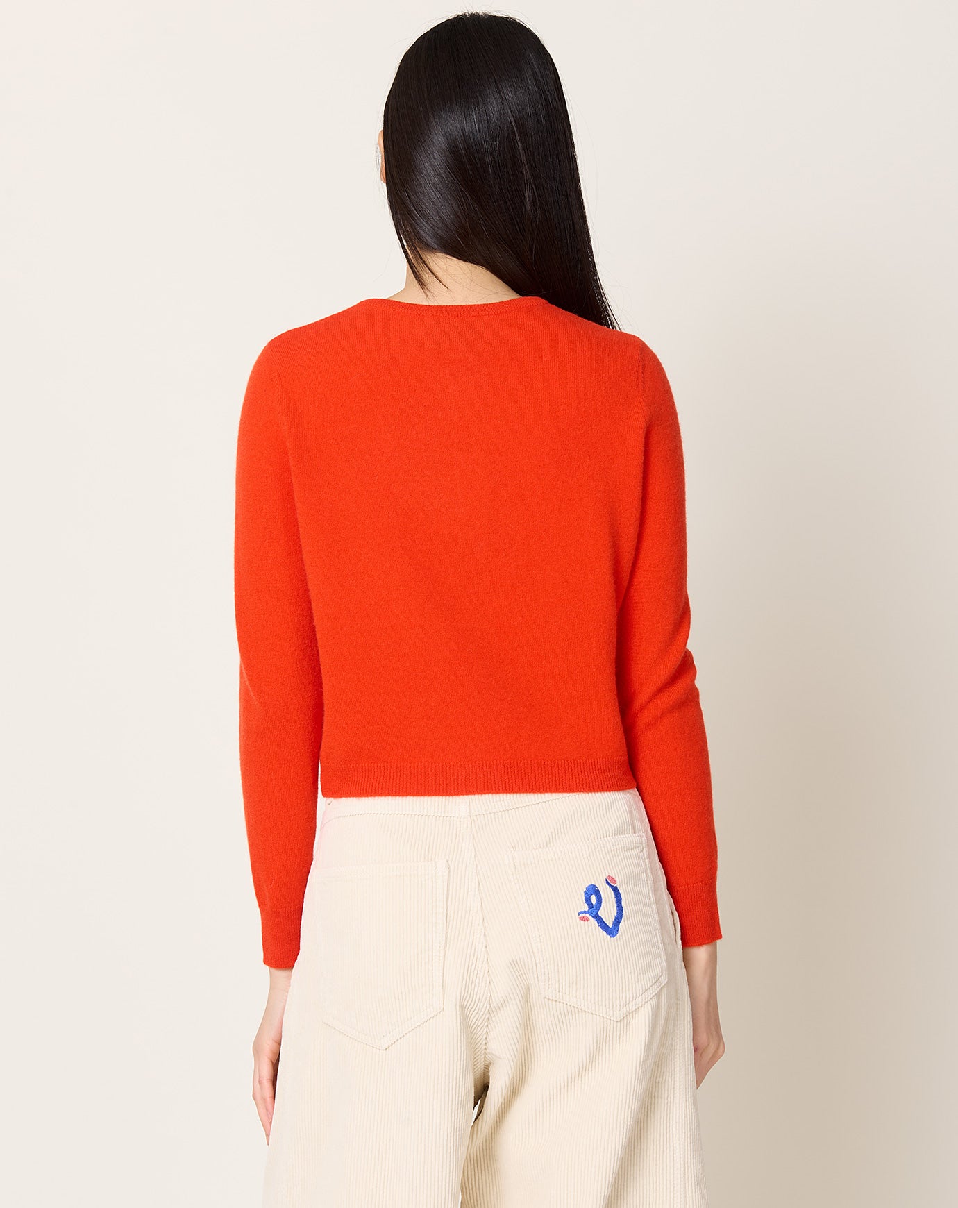 Demylee Ava Cardigan in Red Orange