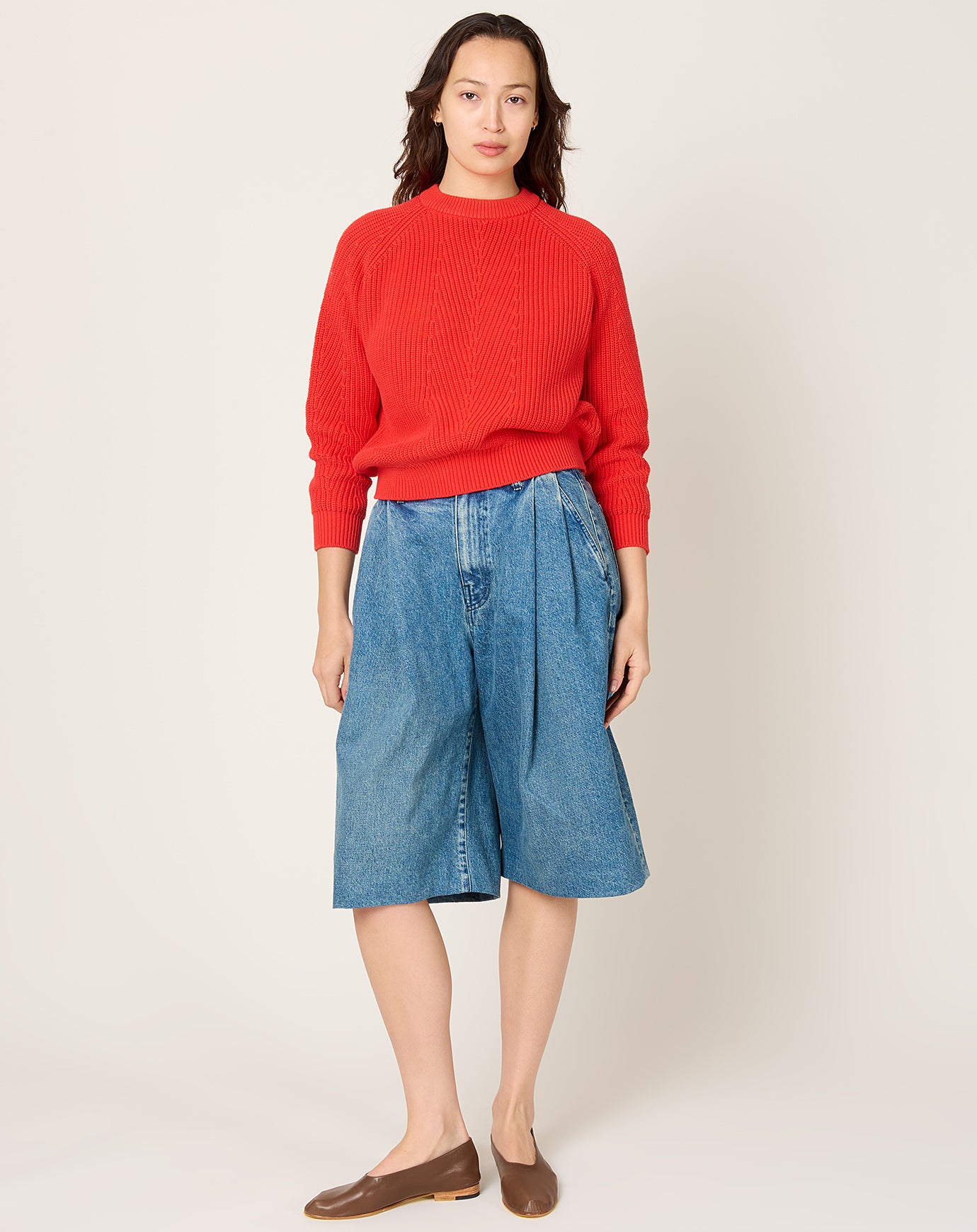 Demylee Chelsea Sweater in Vermillion