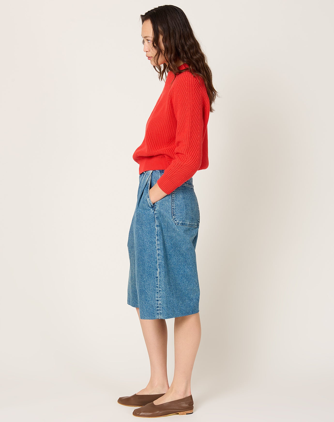 Demylee Chelsea Sweater in Vermillion