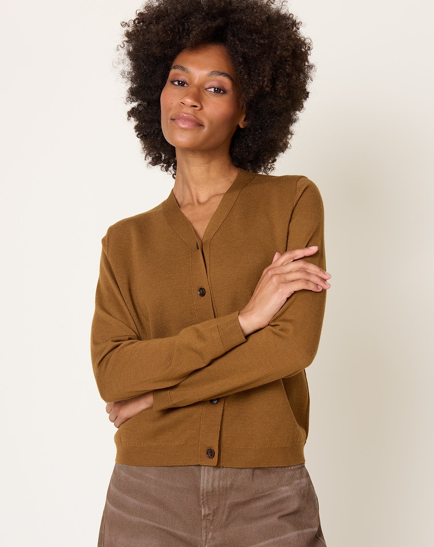 Demylee Esther Cardigan in Caramel