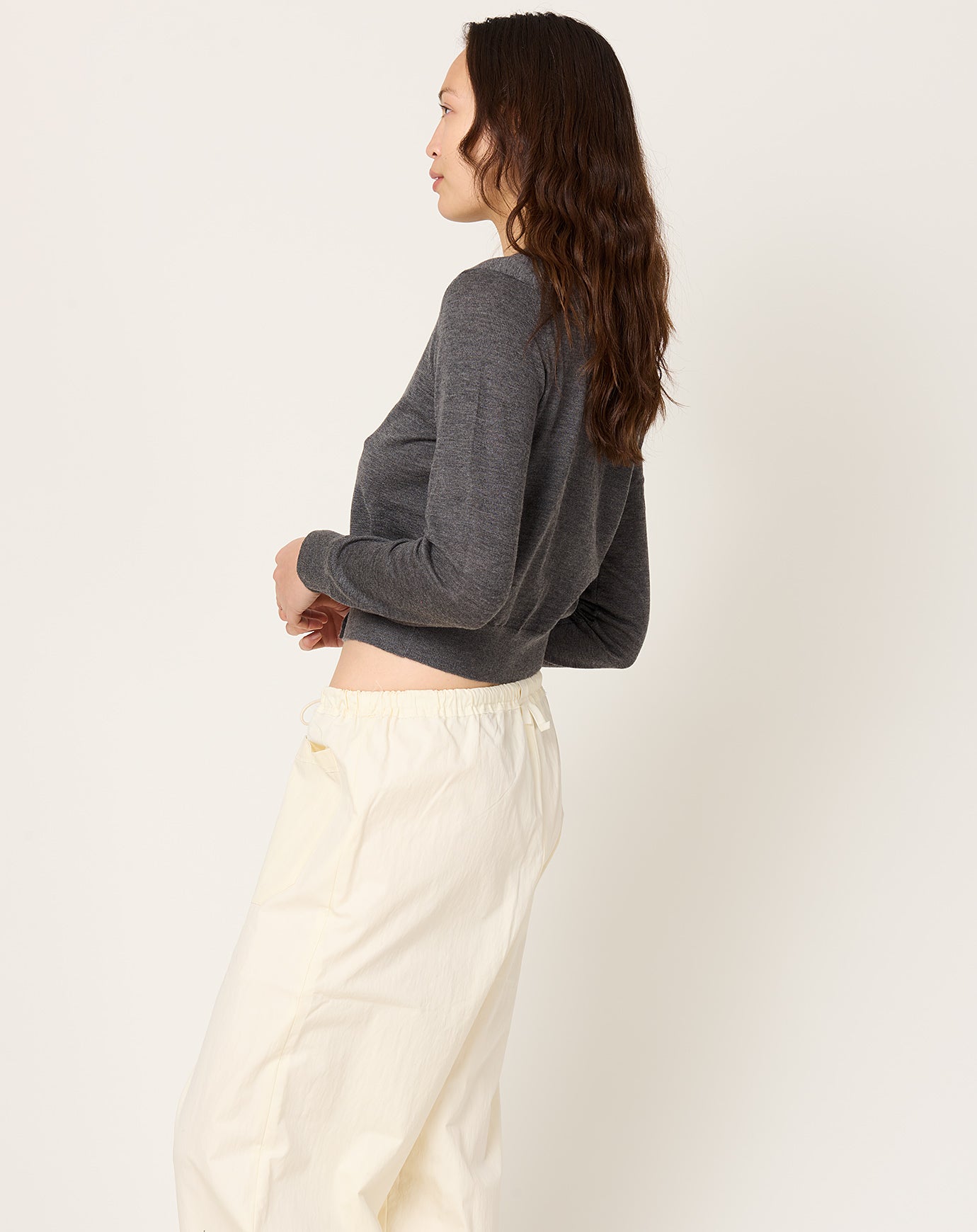 Demylee Inez Cardigan in Charcoal Heather