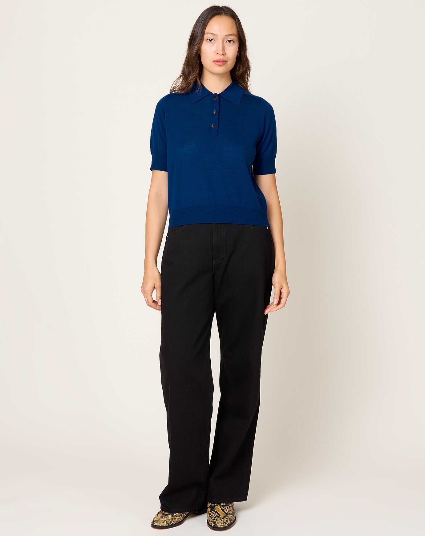 Demylee Jarvis Polo in Prussian Blue