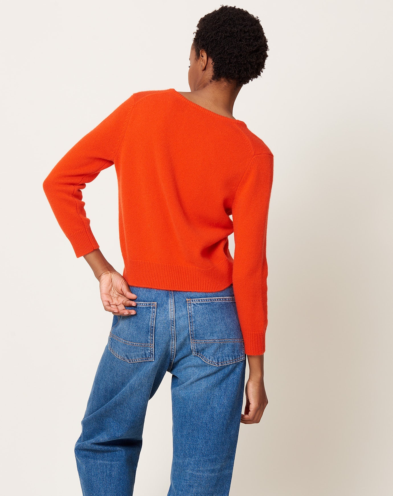 Demylee Lia Sweater in Red Orange