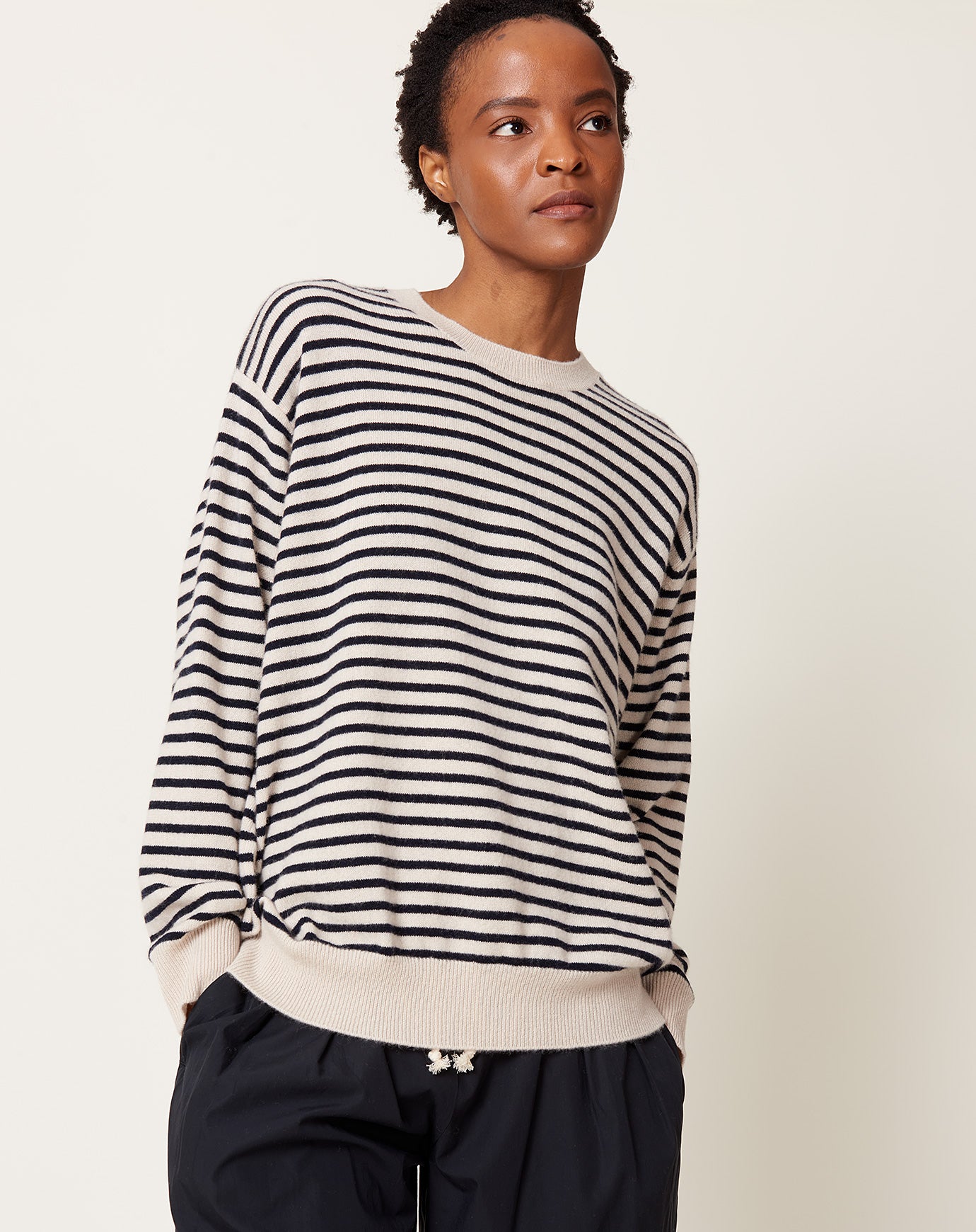 Demylee Nimue Sweater in Linen & Navy